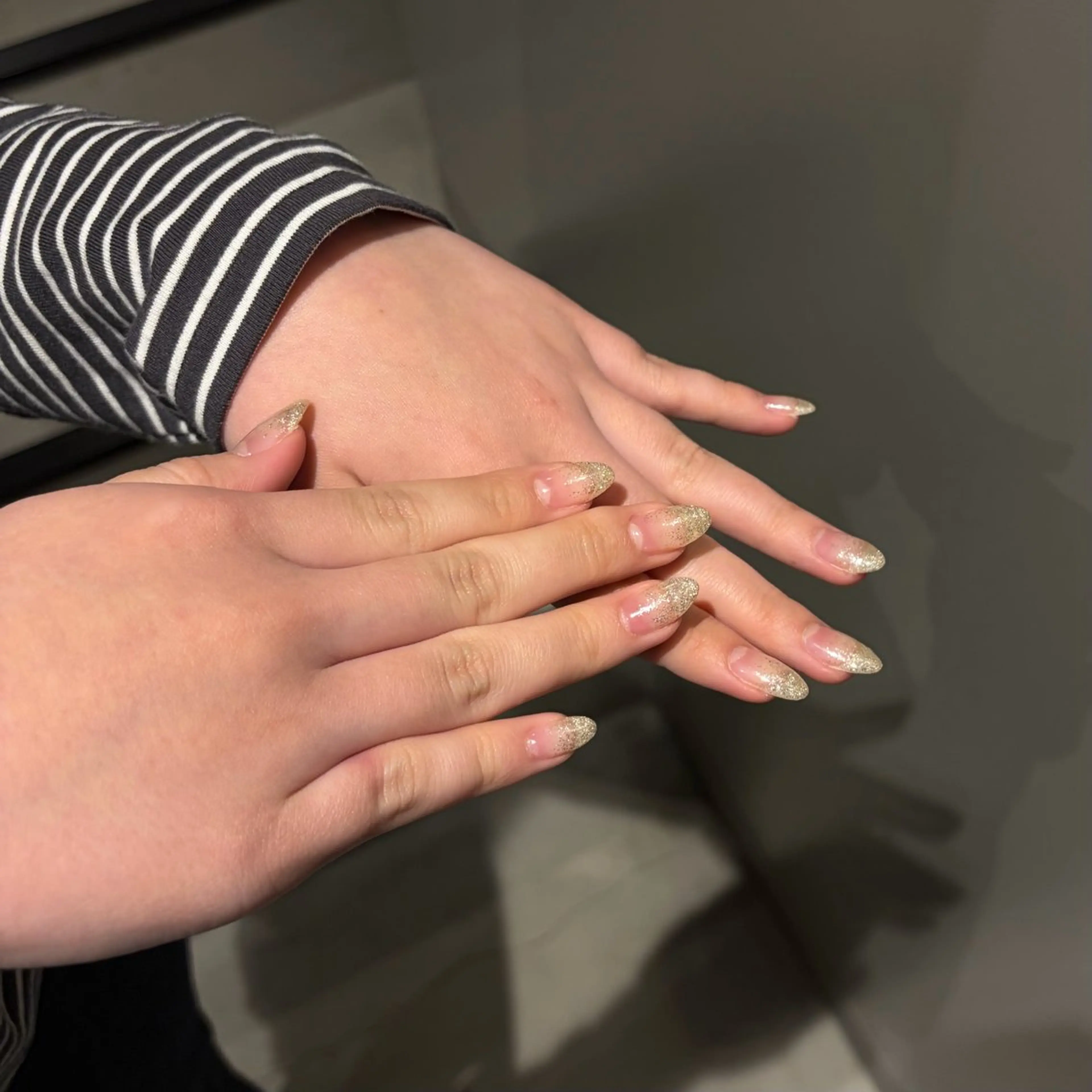 ネイル ゴールド グラデーション ラメ(グリッター) ハンドネイル a_ taniguchiのネイルデザイン