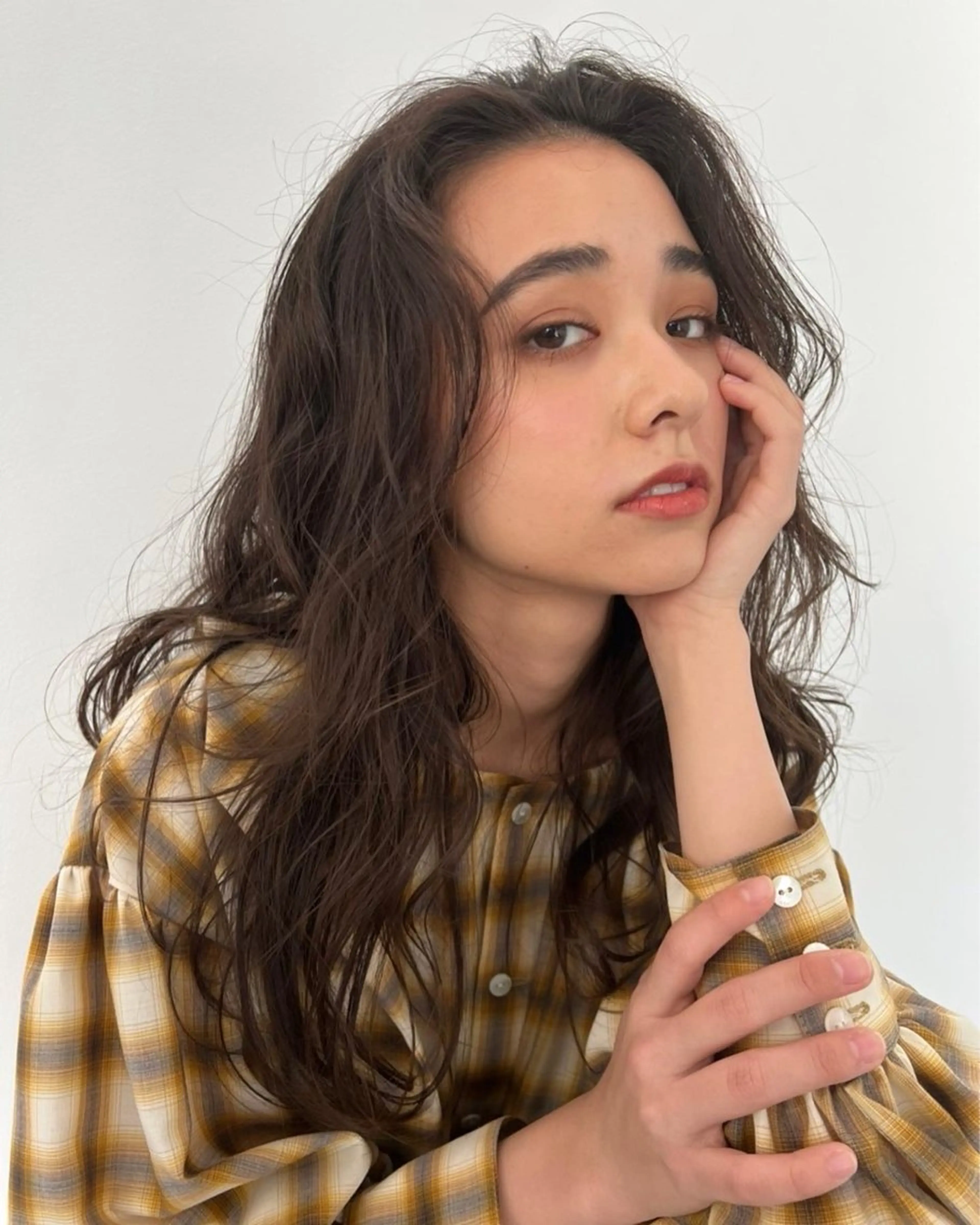 セミロング パーマ 坂本 圭太朗のヘアスタイル