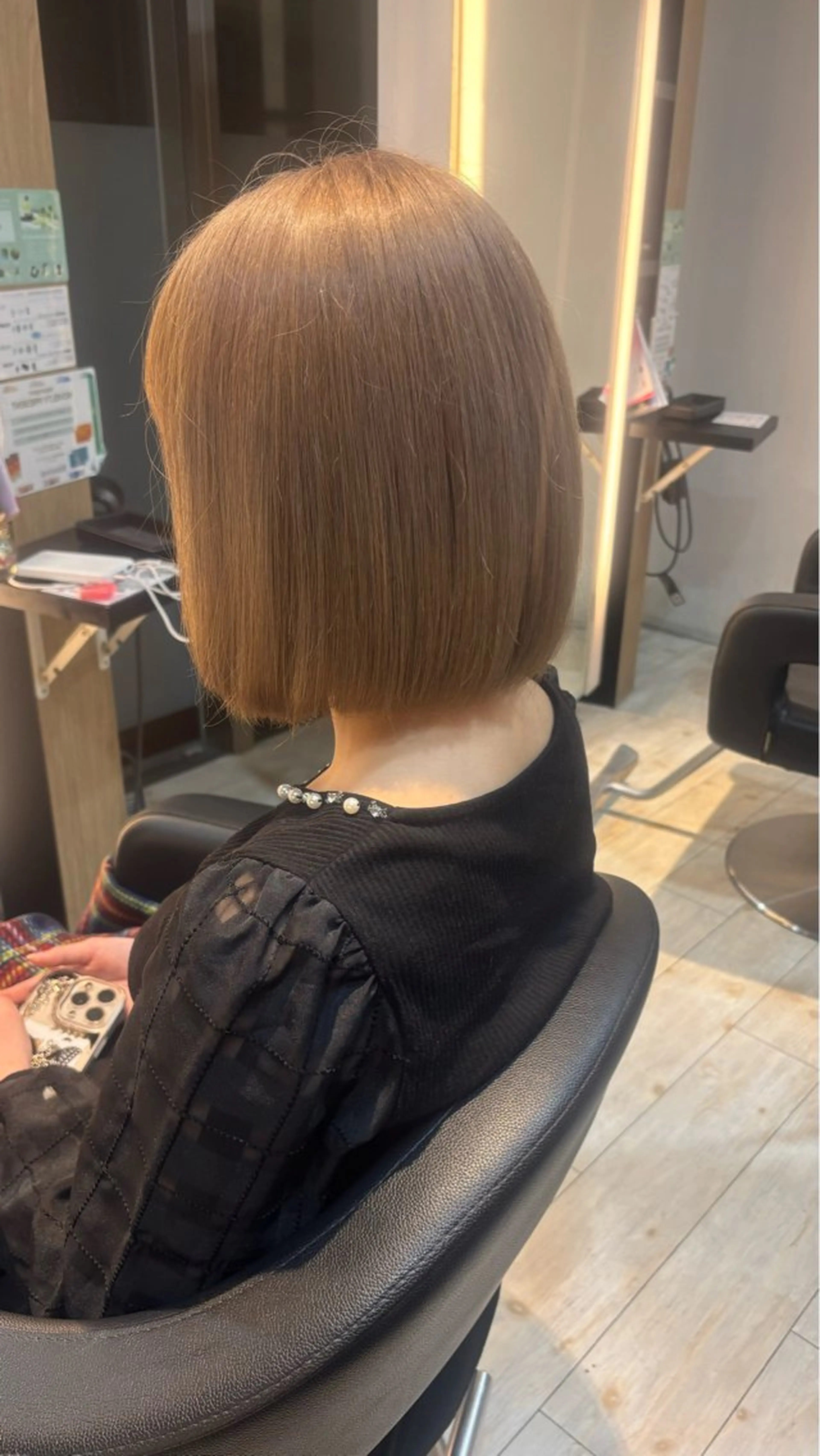 カラー ベージュカラー ブリーチ ミルクティーベージュ miyu/ボブ/ 透明感カラー/栄のヘアスタイル
