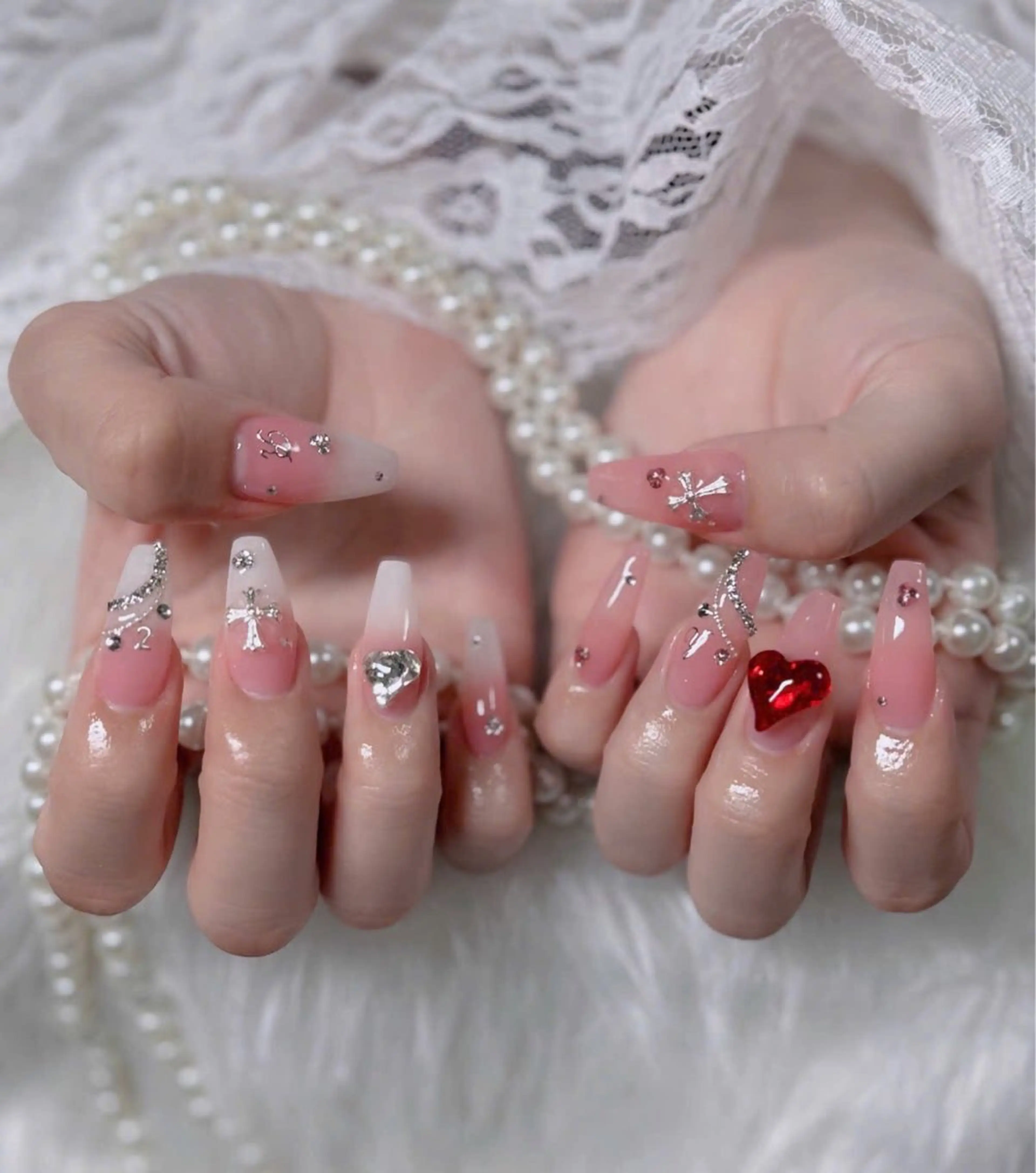 ネイル アートネイル 成人式 ジェルネイル ニュアンスネイル 夏ネイル ハンドネイル neco H.babynailのネイルデザイン