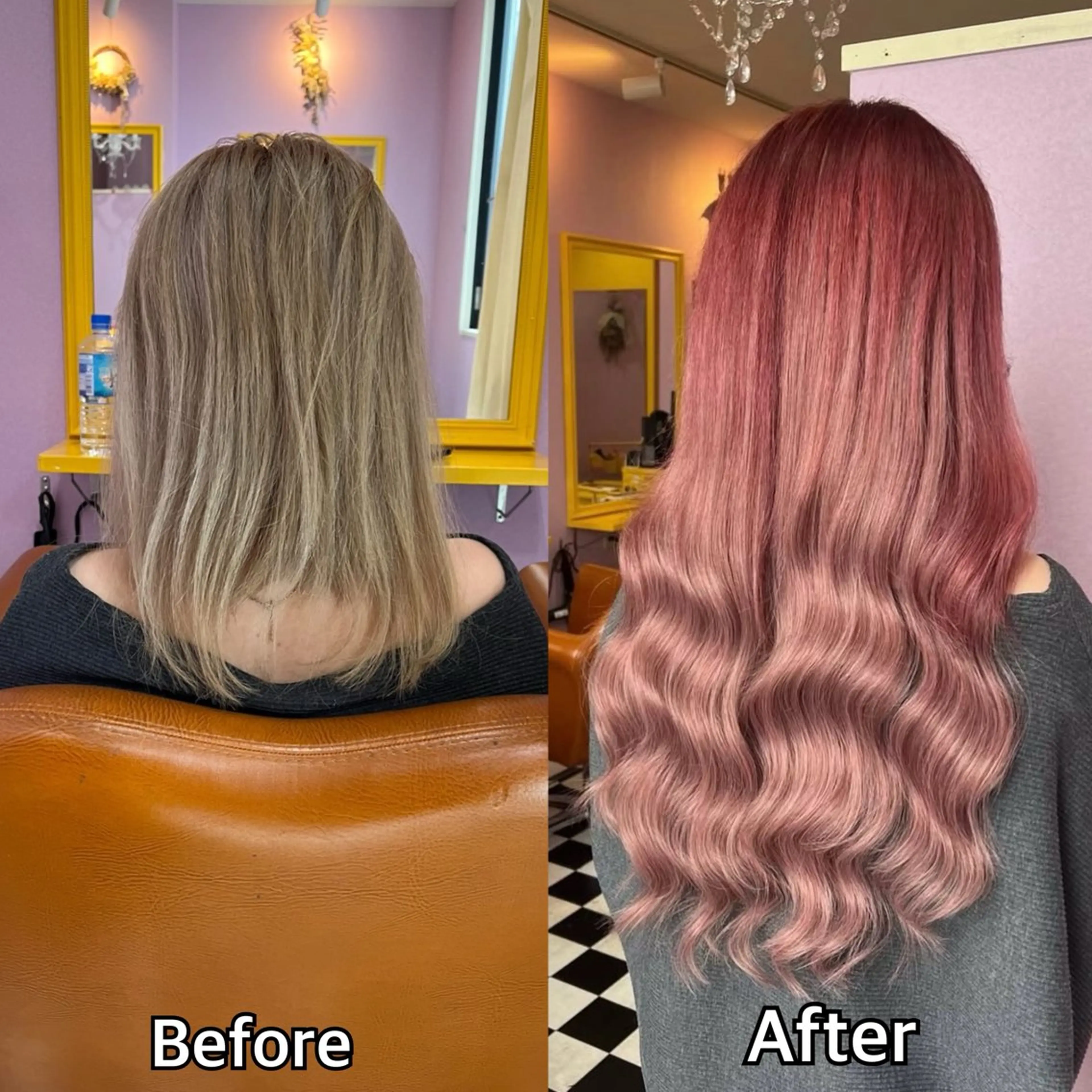 ロング シール＋ちび編み込み エクステ梅田🐨のヘアスタイル