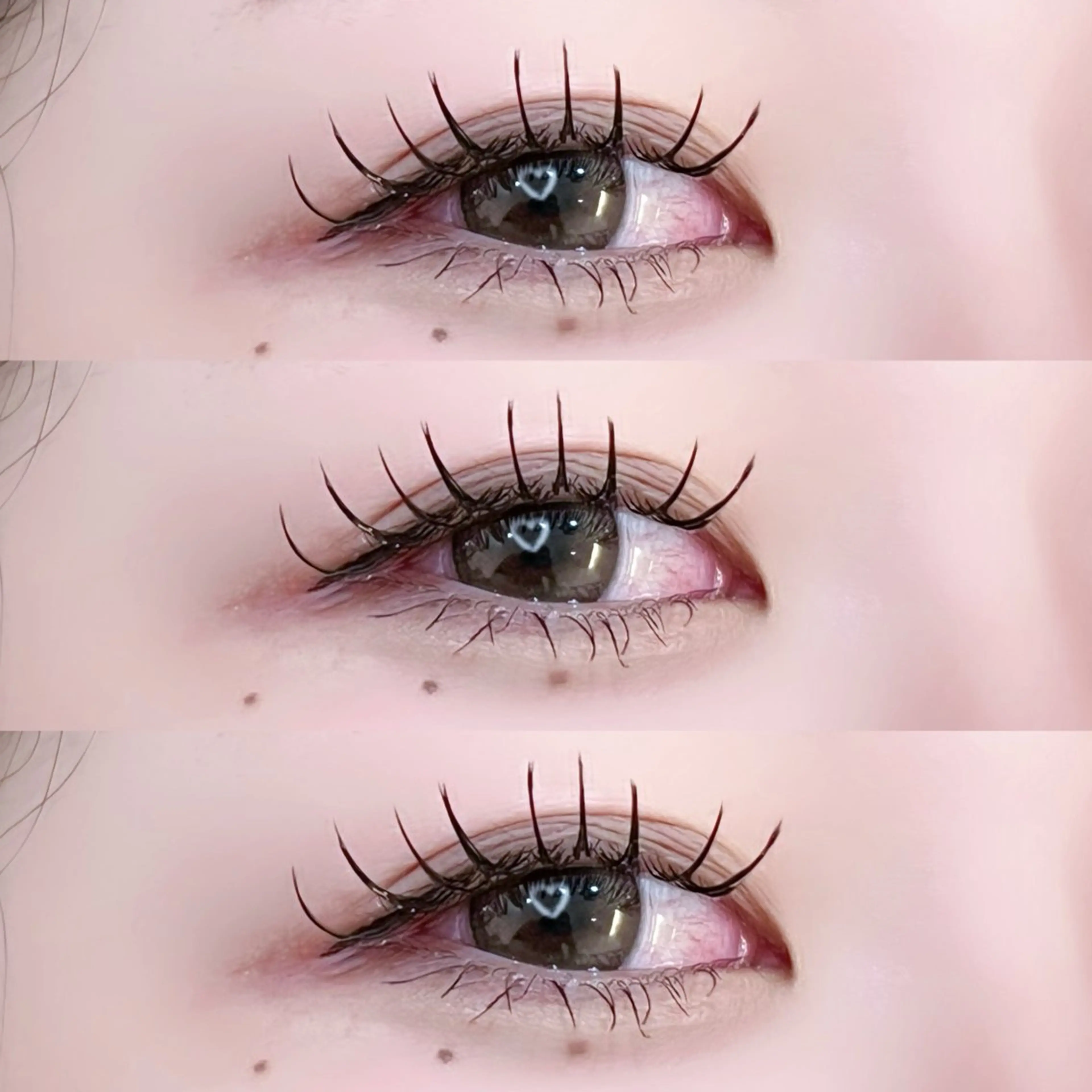 マツエク・マツパ 束感まつ毛 フラットラッシュ レイヤーカット┊ 透 明感カラー┊ YUIのヘアスタイル