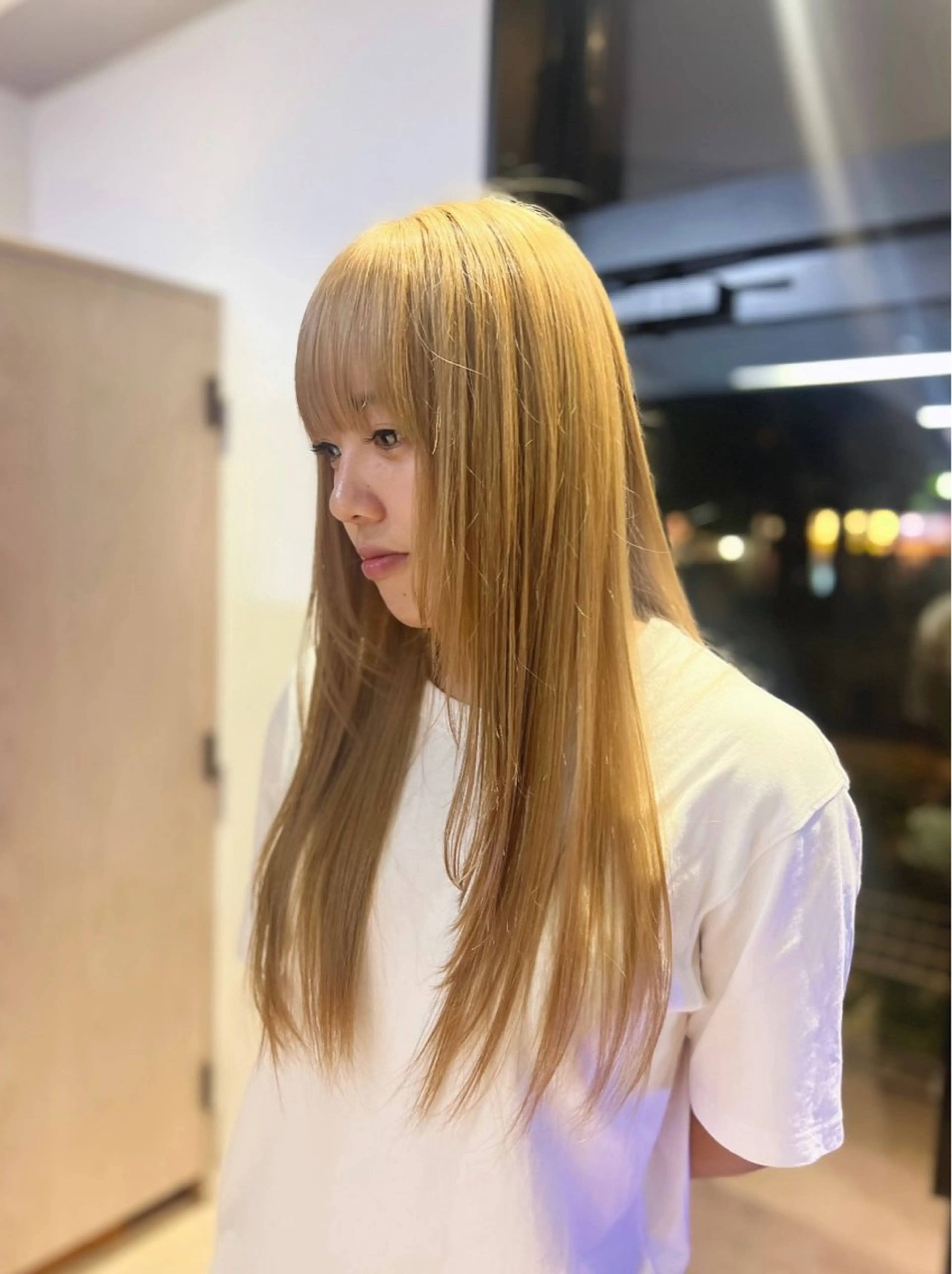 ロング カラー ヘアカラー トリートメント 岡山ハイトーン・ ルーツカラー/こもものヘアスタイル