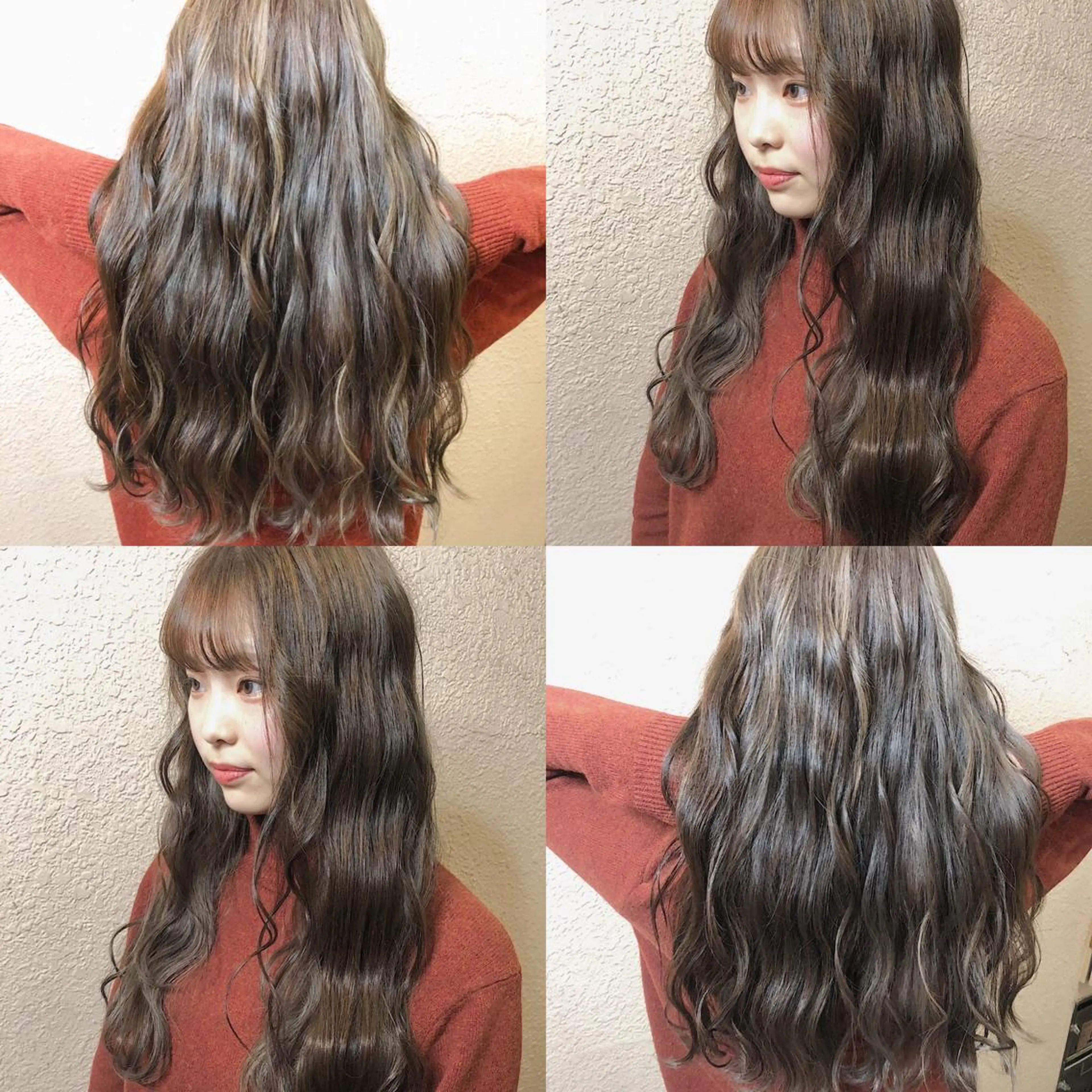 ロング カラー バレイヤージュ ブリーチ ブロンド ダブルカラー イヤリングカラー ヘアカラー モモカ/ハイトーン /バレイヤージュのヘアスタイル