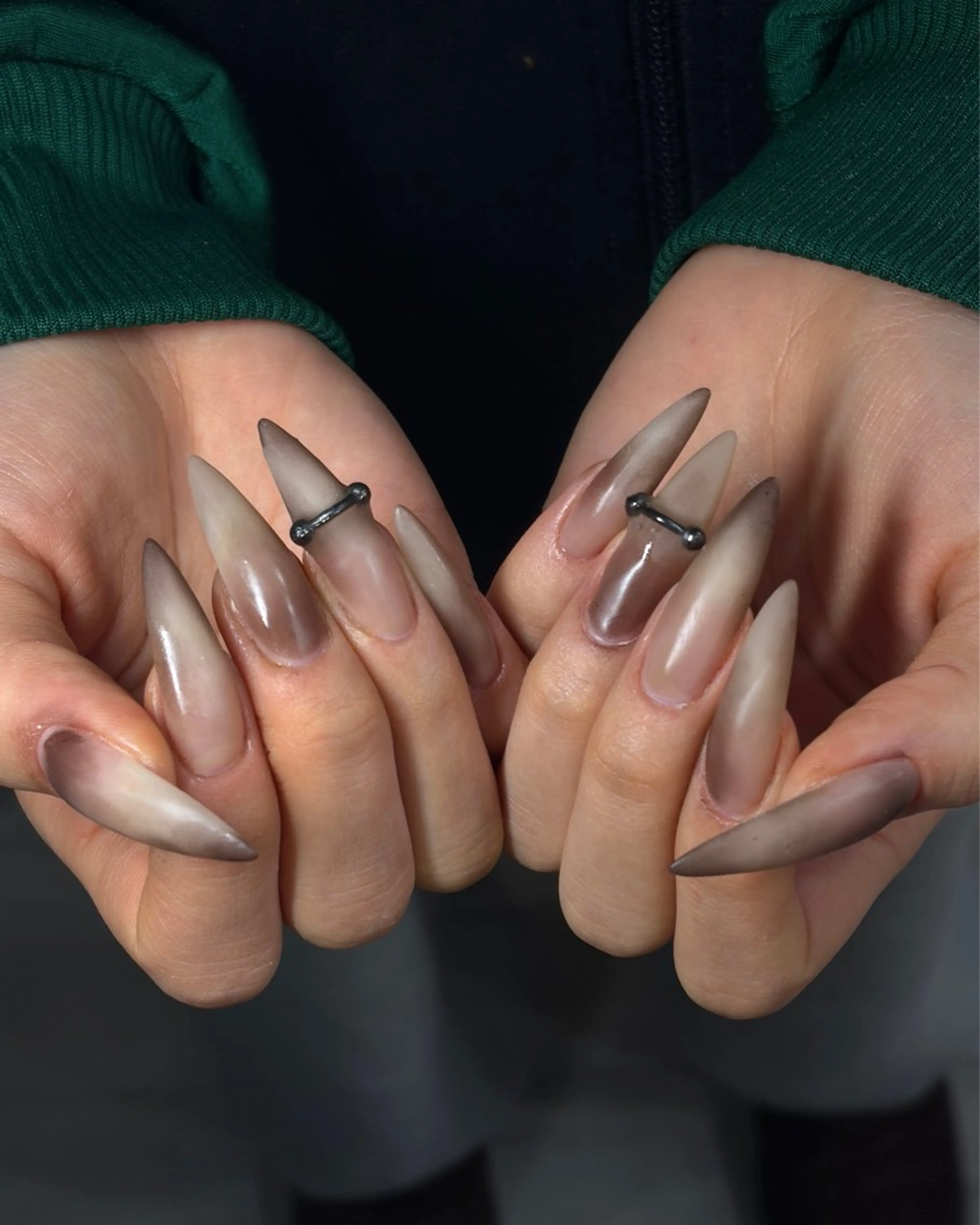 ネイル ハンドネイル Haluca 長さ出し🍀のネイルデザイン