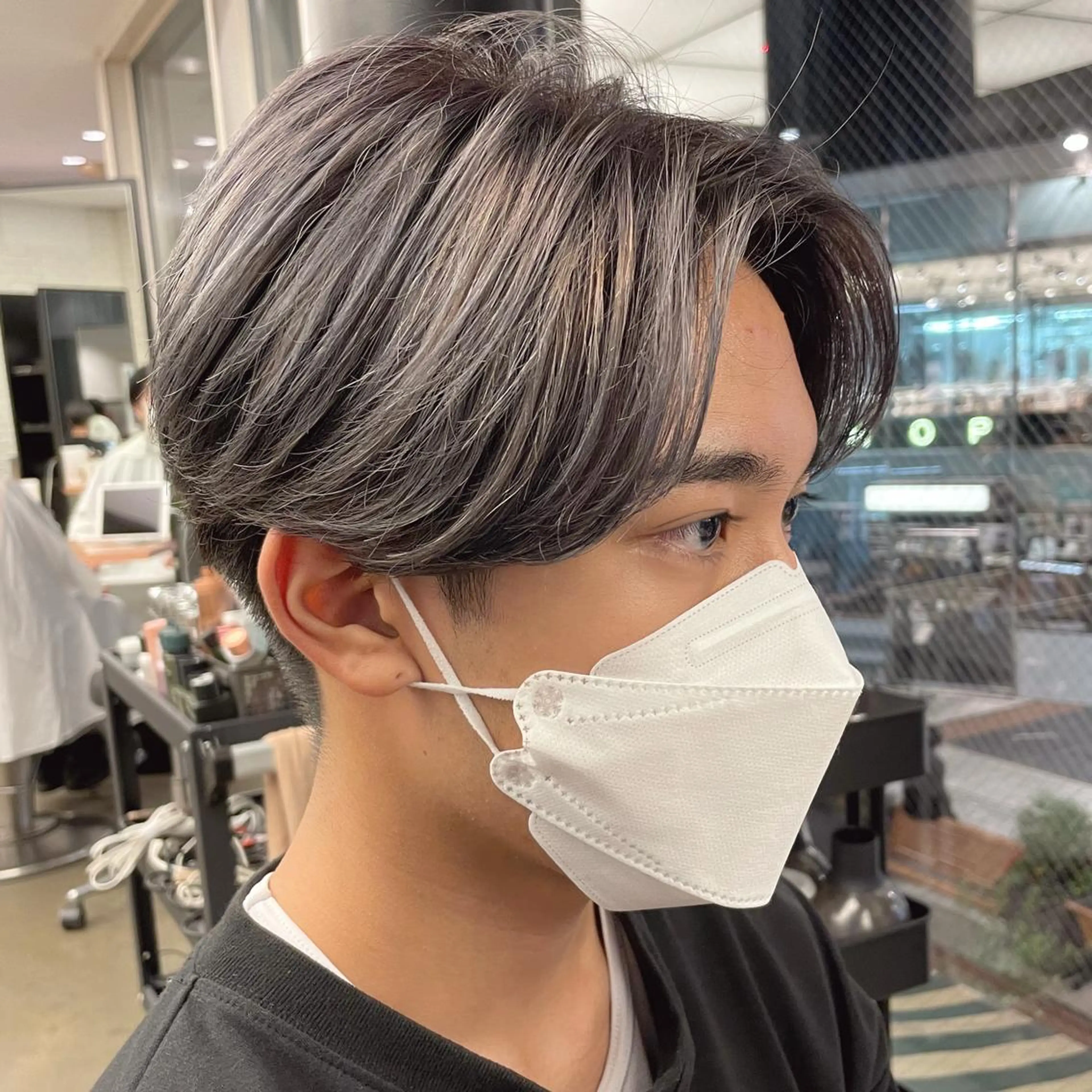 ショート メンズ センターパート Ms.CHARM所属・ハイライト無料 韓国ヘア/レイヤーのヘアスタイル