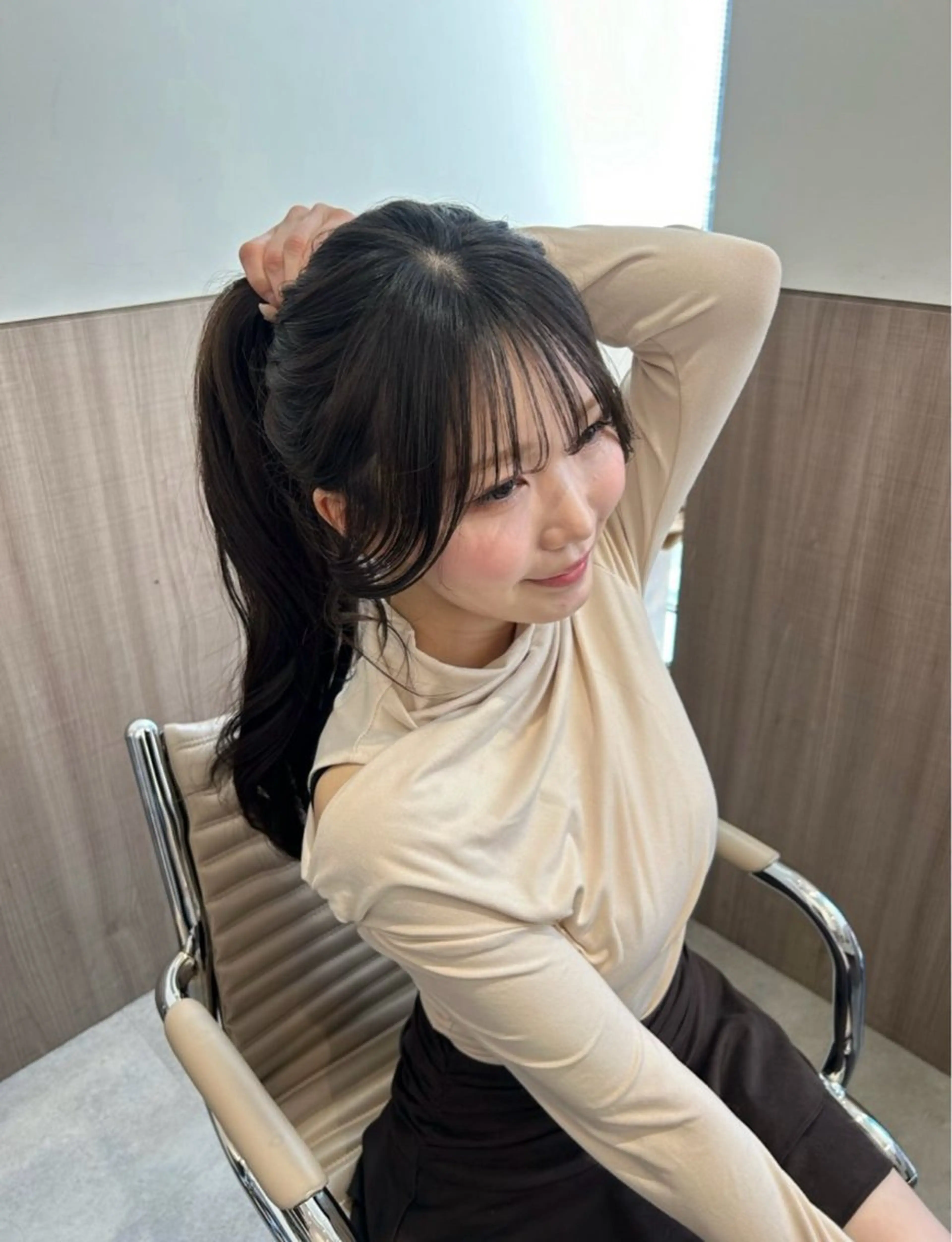 ロング カラー ヘアアレンジ メンズ Salowin原宿ash所属・‎透明感×艶髪 ‎🫒maki🎀のヘアスタイル