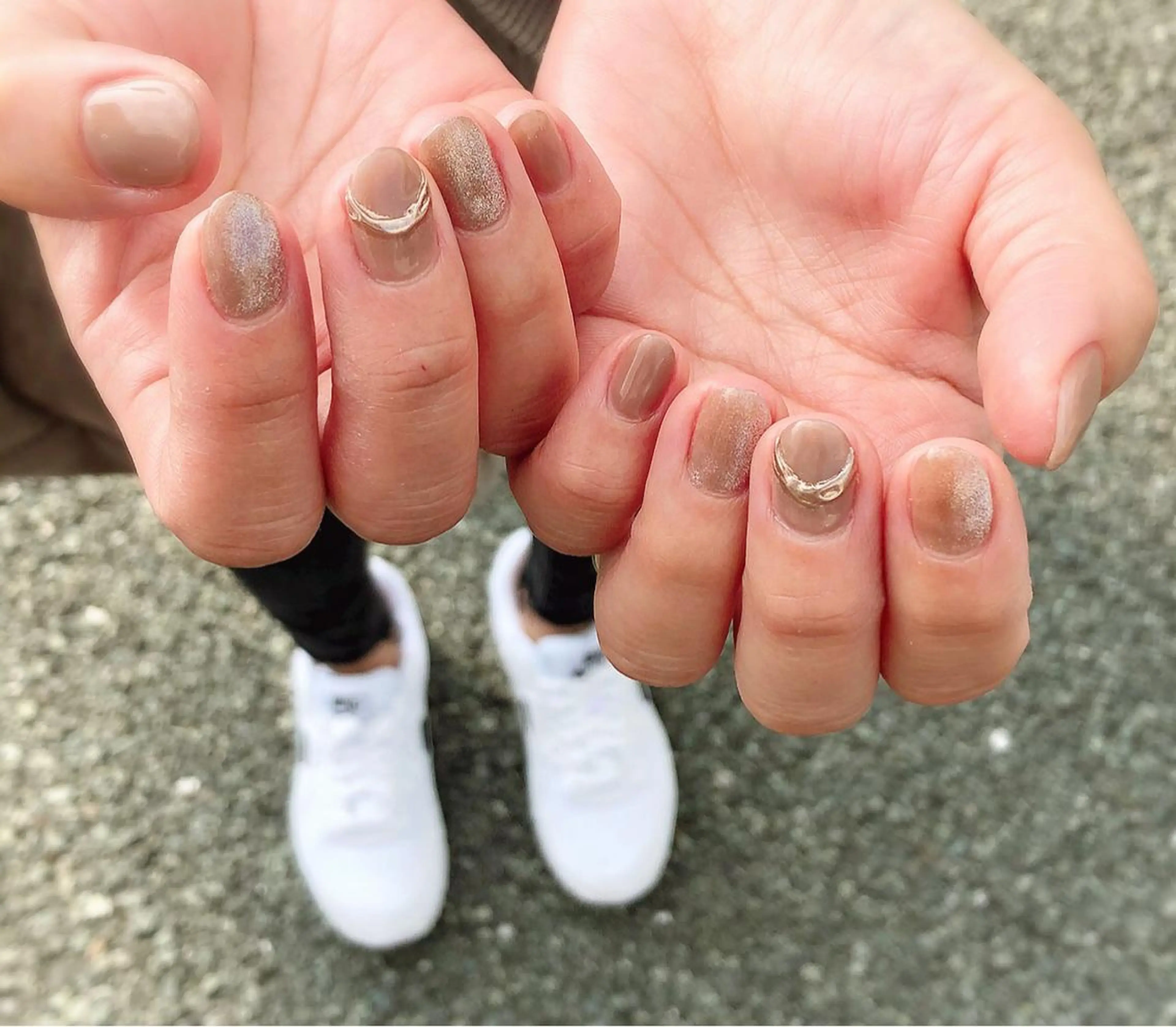 ネイル アートネイル ジェルネイル マグネットネイル ミラーネイル nail salon Regaosのネイルデザイン