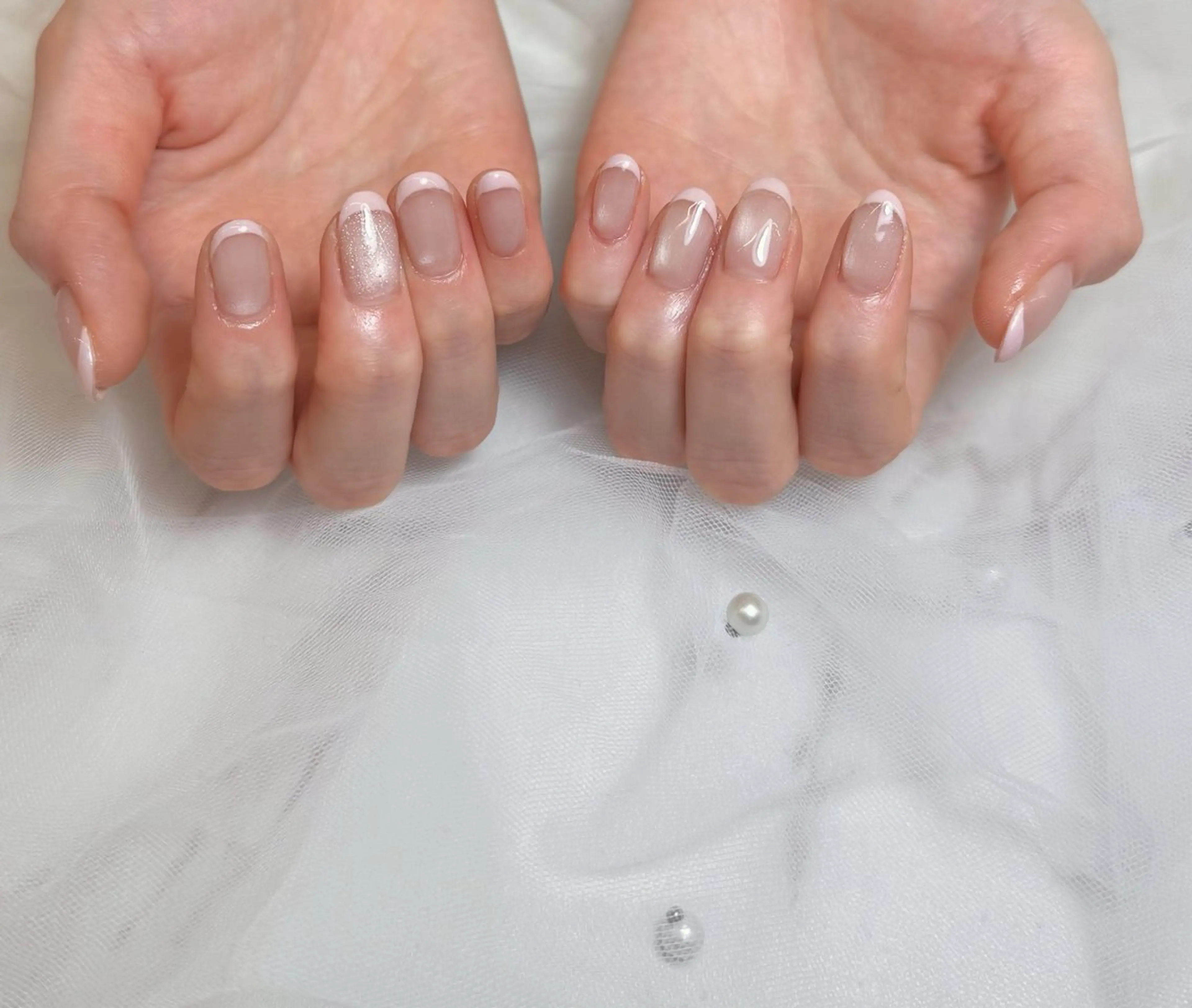 ネイル マグネットネイル ハンドネイル mau🩵 堺筋本町ネイルサロンのネイルデザイン