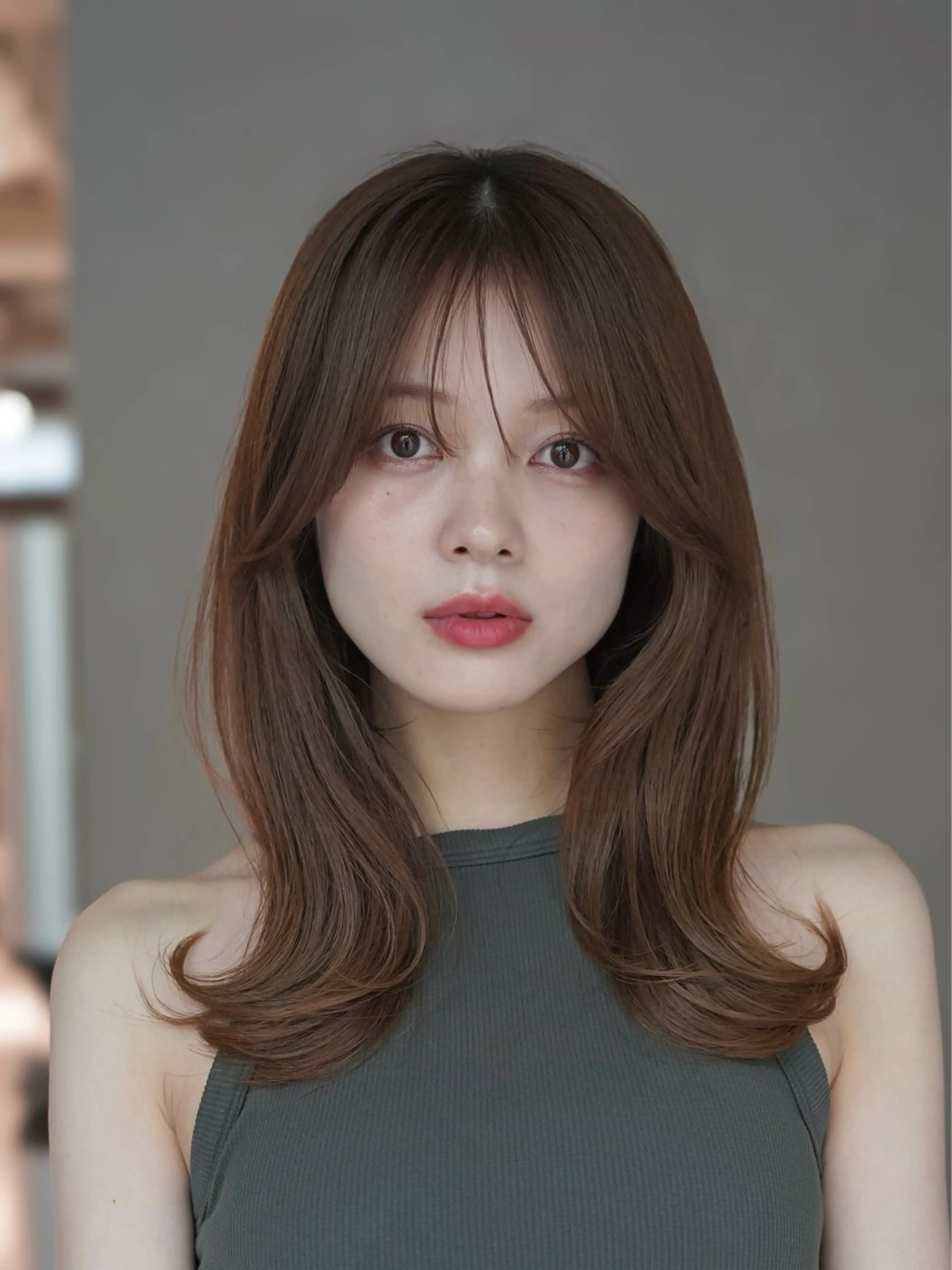 セミロング くびれヘア 顔周りカット 似合わせカット レイヤーカット/ くびれヘア佐藤大空のヘアスタイル