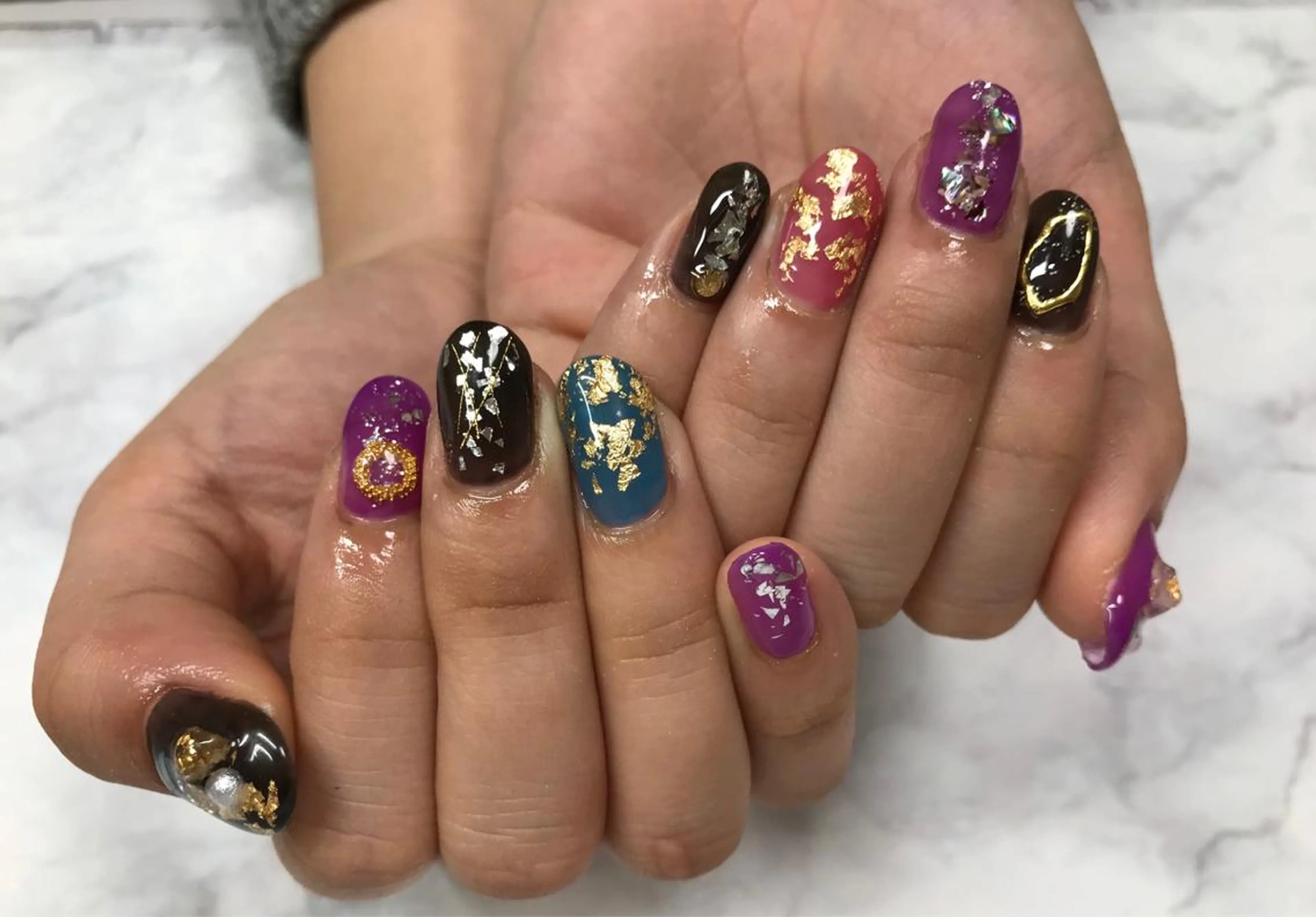 ネイル ハンドネイル Mana‪ ‪·͜· ❤︎‬のネイルデザイン