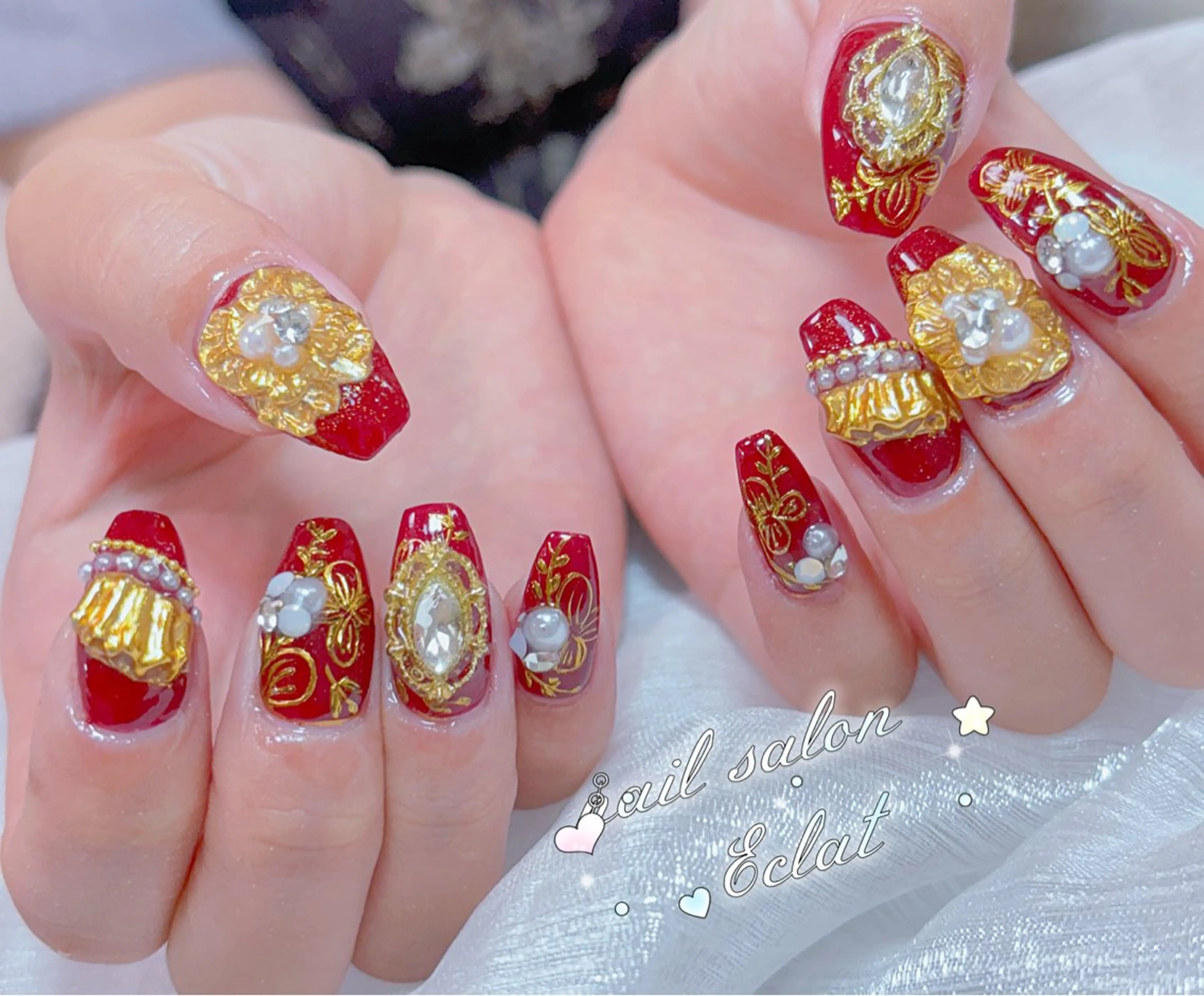 ネイル ハンドネイル ネイルサロンエクラ 🫧Shizukaのネイルデザイン