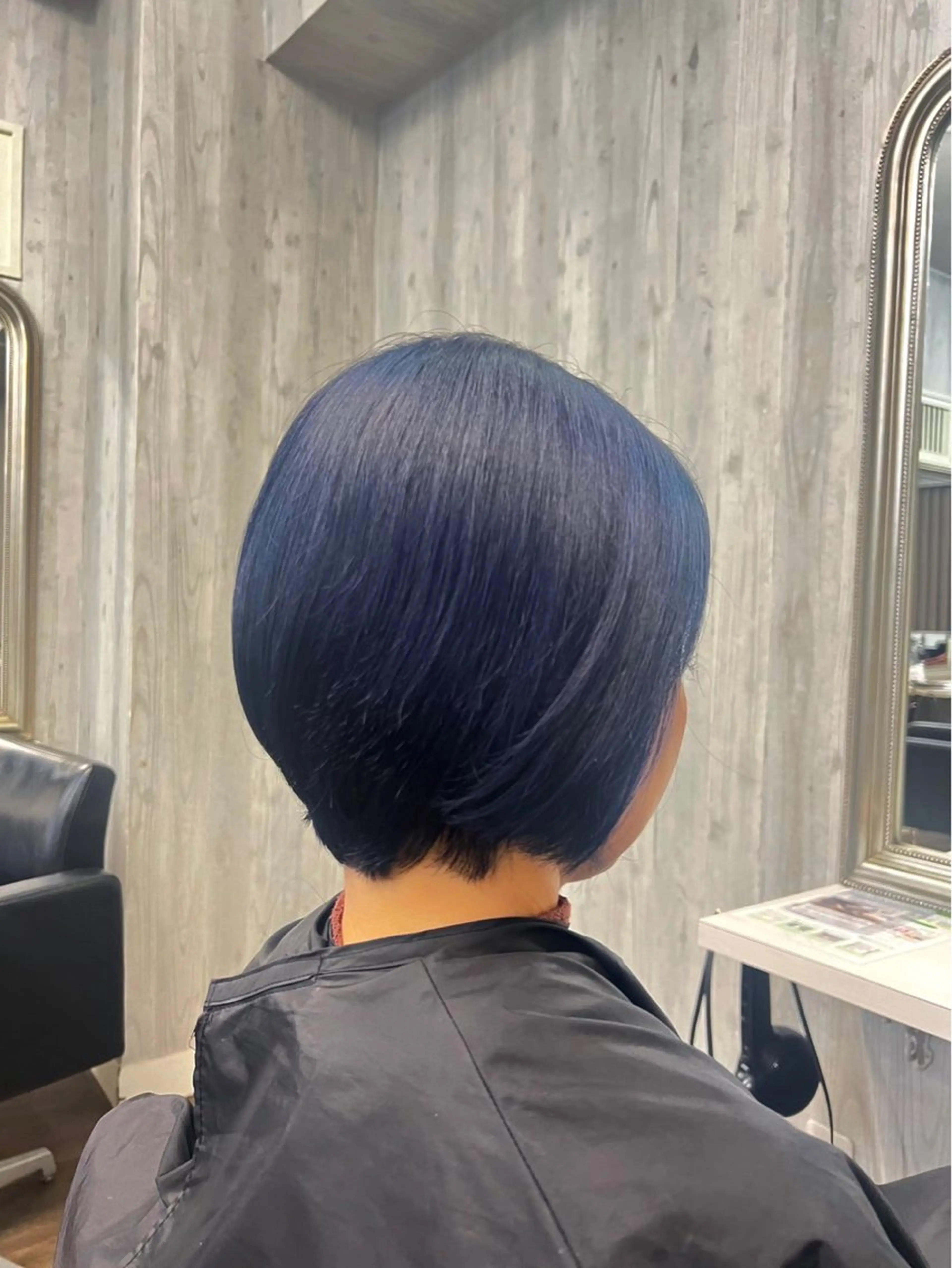 カラー ネイビーカラー ヘアカラー トリートメント 💫siesta ・スズノ🐈💫のヘアスタイル