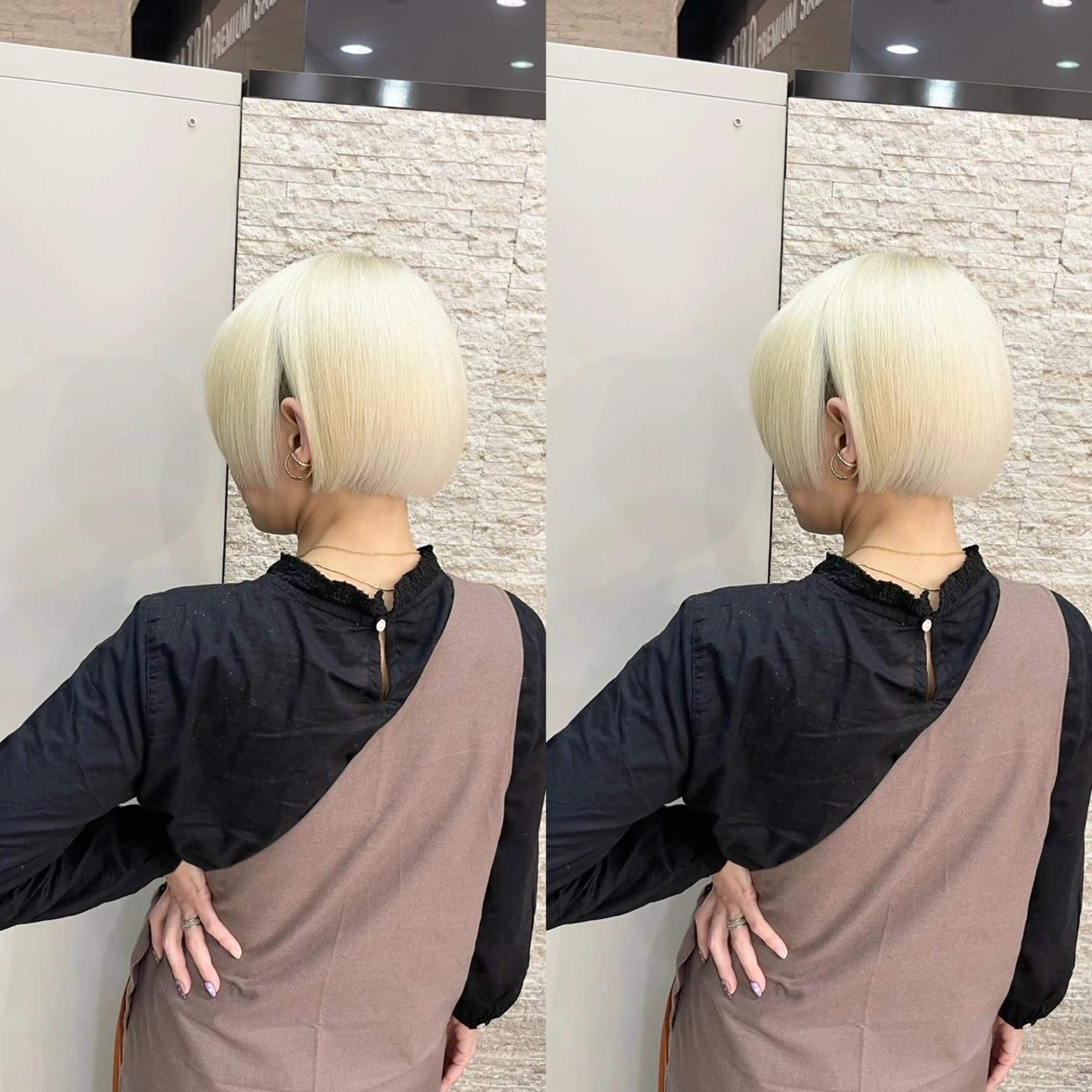 ショート ヘアカラー トリートメント Y Uのヘアスタイル