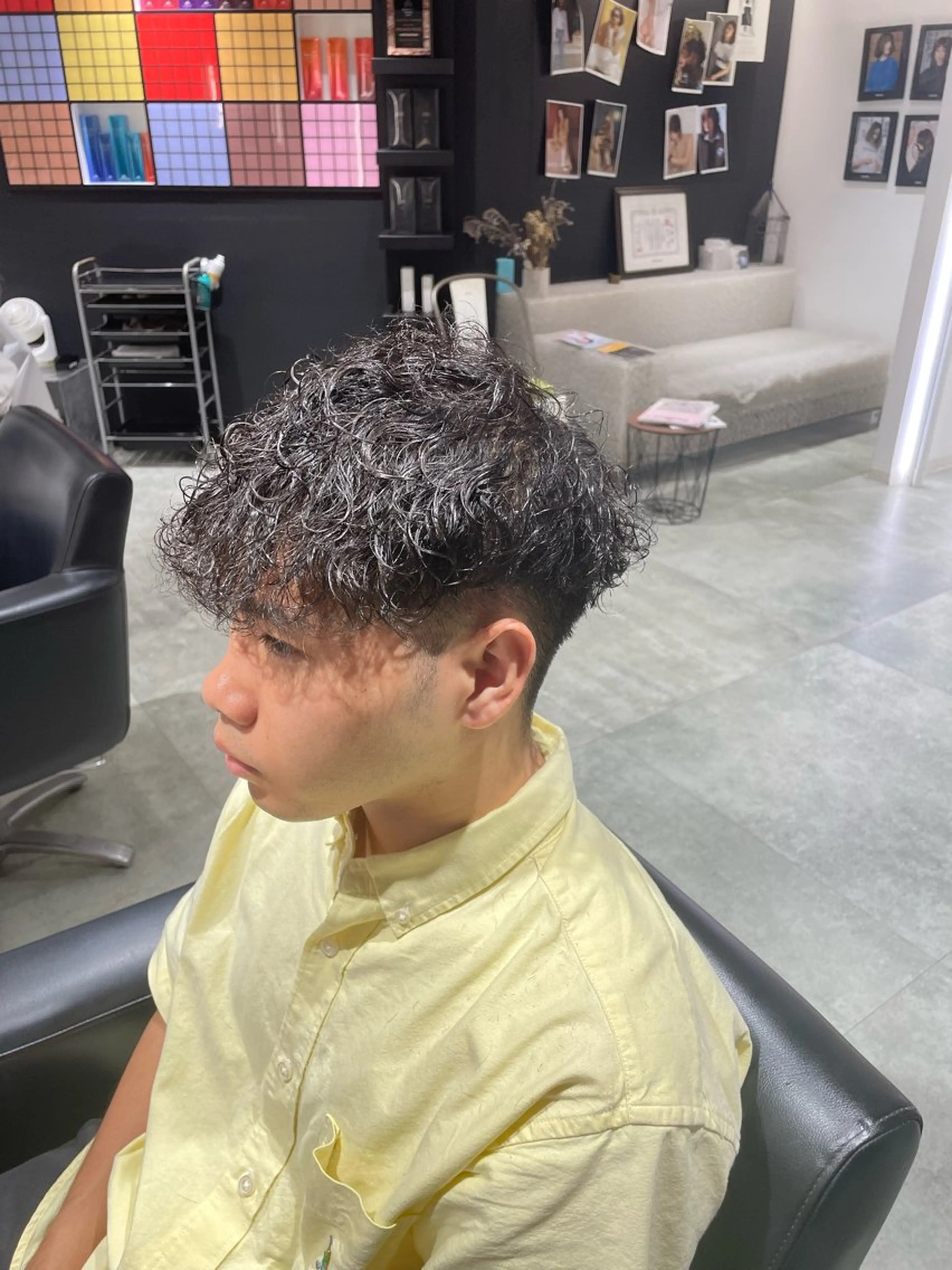 パーマ メンズ メンズパーマ 刈り上げ 長町/酸性ストレート /曲がる縮毛矯正のヘアスタイル