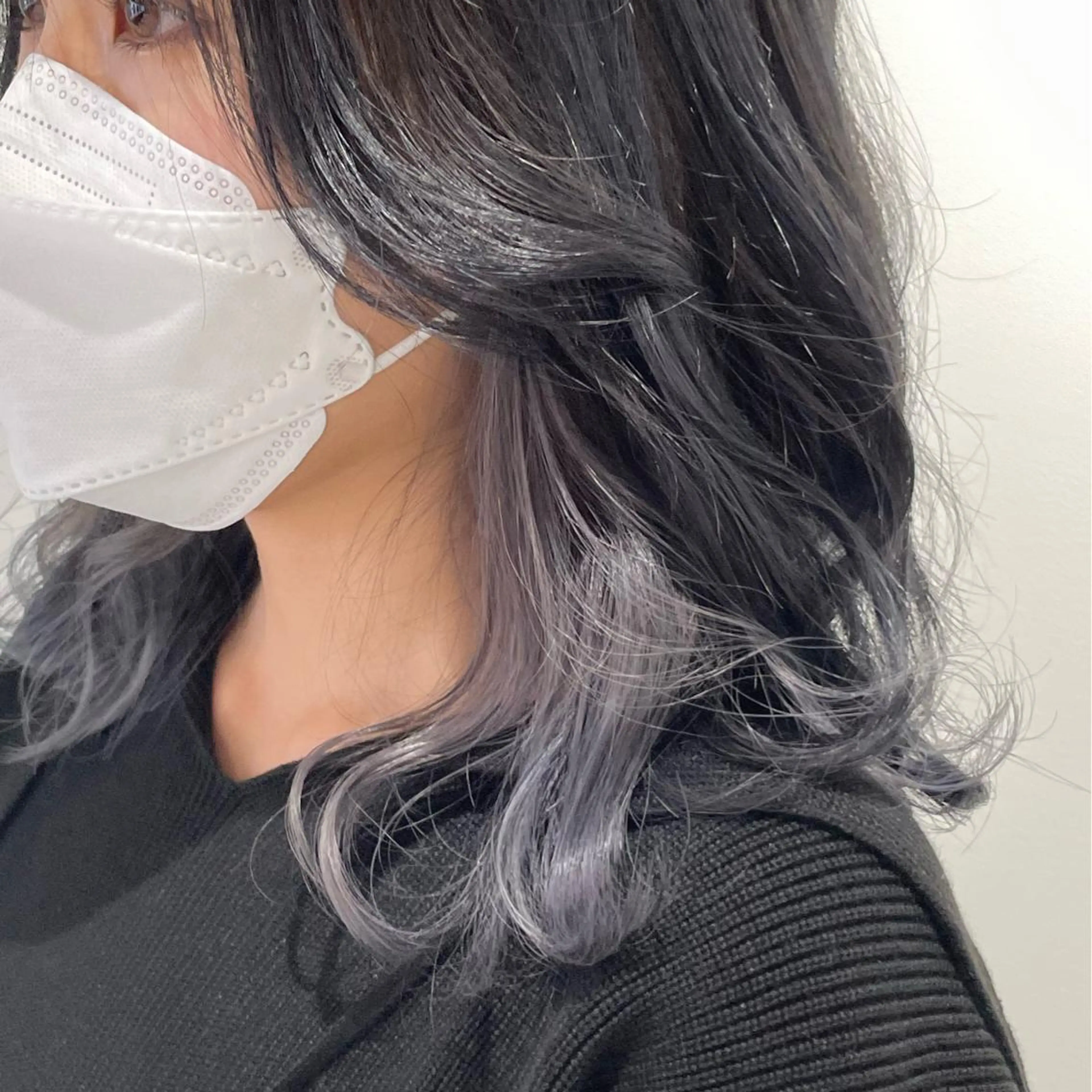 ミディアム カラー ブリーチ ケアブリーチ イヤリングカラー 韓国風ヘア GO TODAY SHARE SALON 原宿本店所属・ブリーチ/ハイトーン 艶カラー/ユリナのヘアスタイル