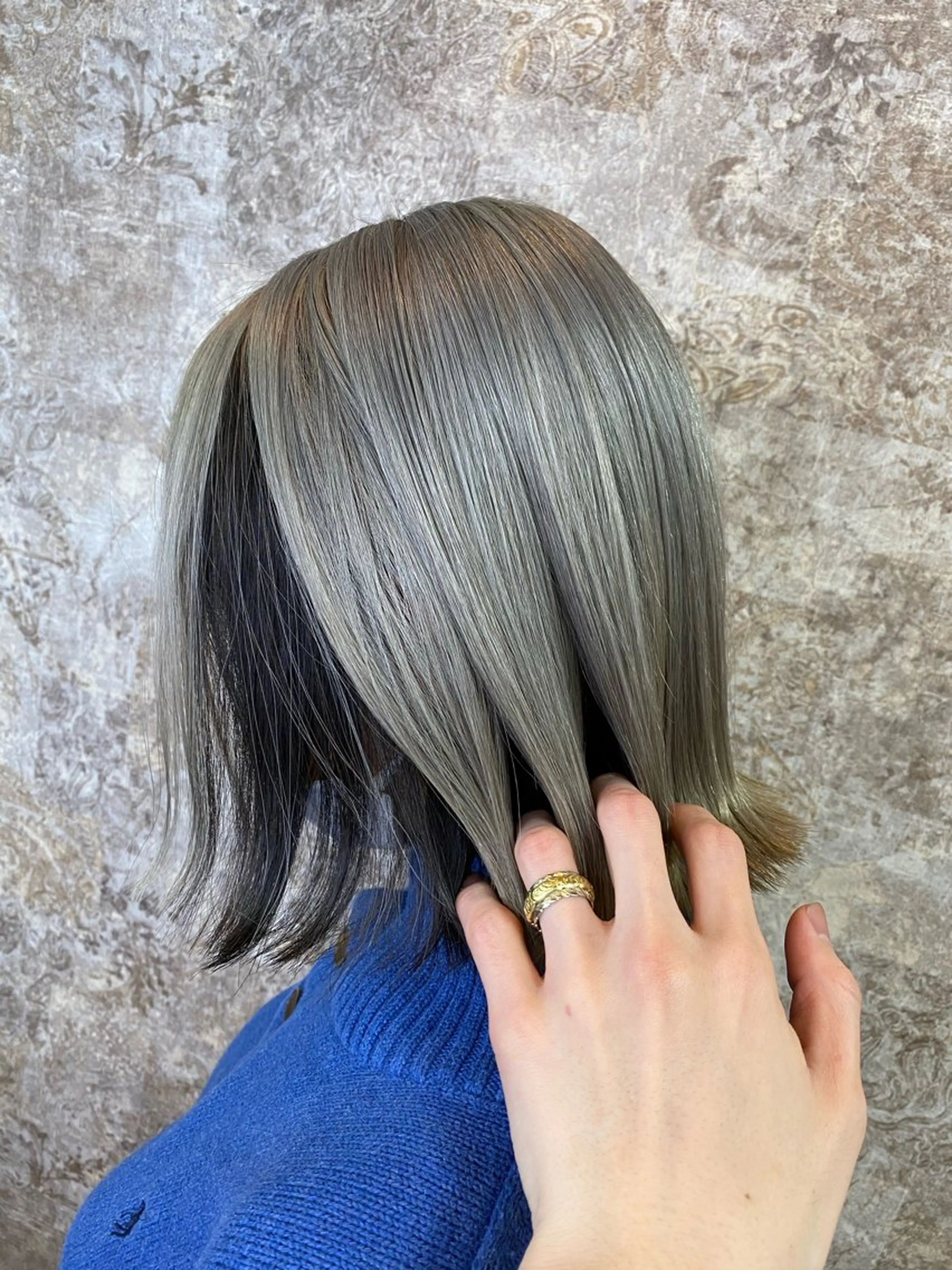 ミディアム カラー インナーカラー ウエチ シオミ 金沢文庫のヘアスタイル