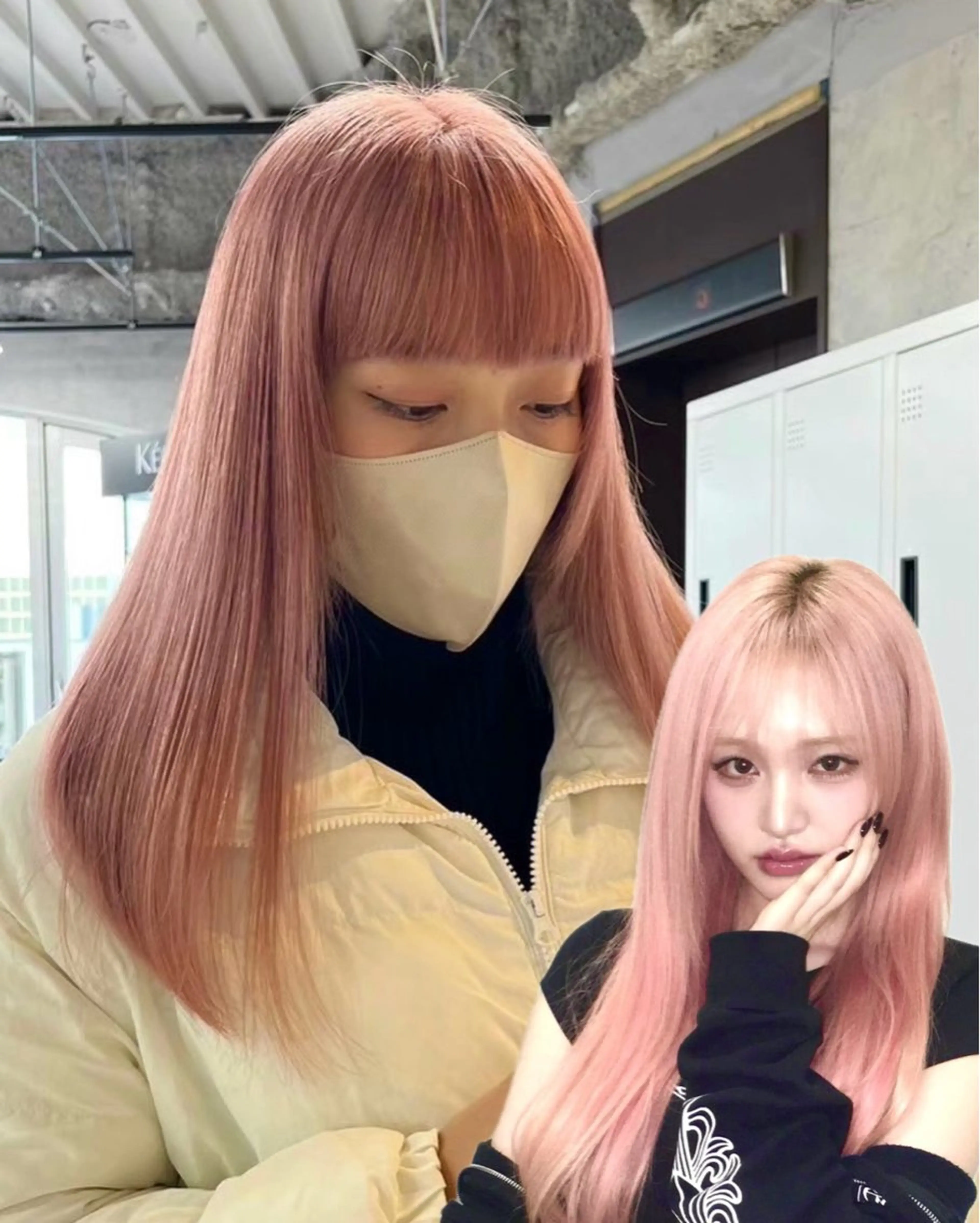 【新規様】🇰🇷KーPOPコピーカラー🇰🇷ブリーチ➕カラー✨➕髪質改善ウルトワ🫧デザインも🙆‍♀️の写真