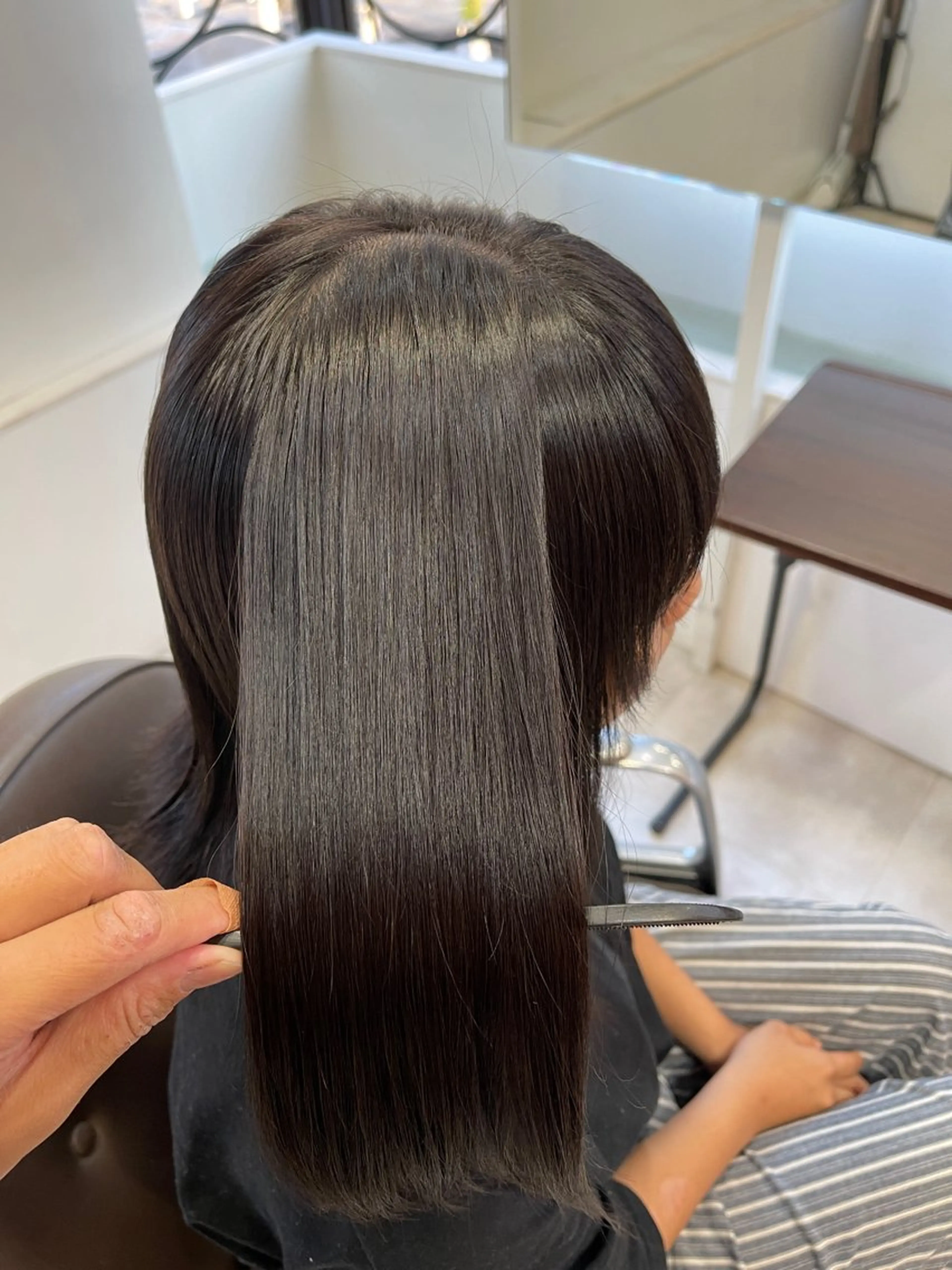 セミロング 縮毛矯正 LABO.所属・LABO. 門屋和香那のヘアスタイル