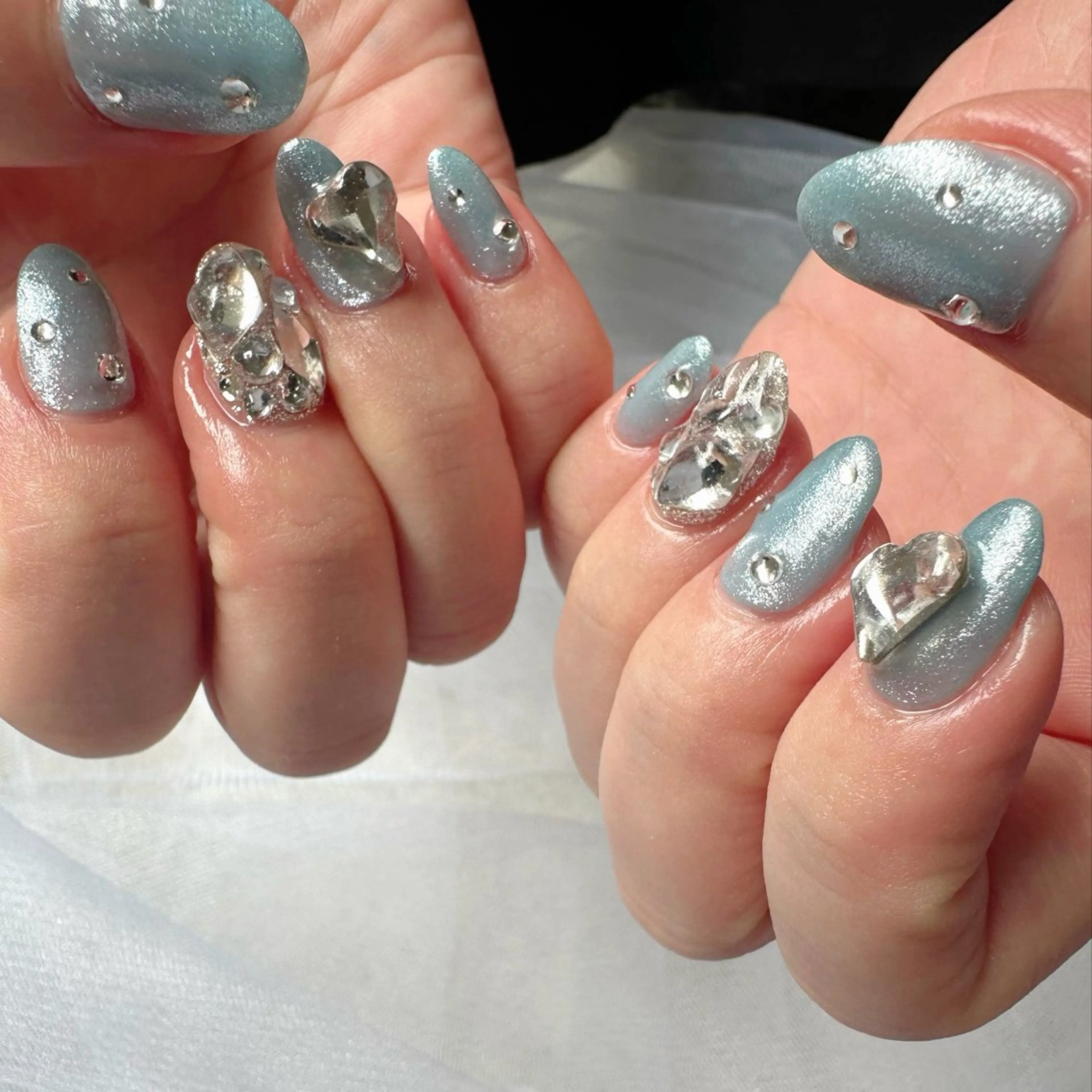 ネイル クリアネイル 氷ネイル・うるうるネイル 韓国ネイル ラメ(グリッター) ニュアンスネイル 🪞KAPE NAIL 🪞のネイルデザイン