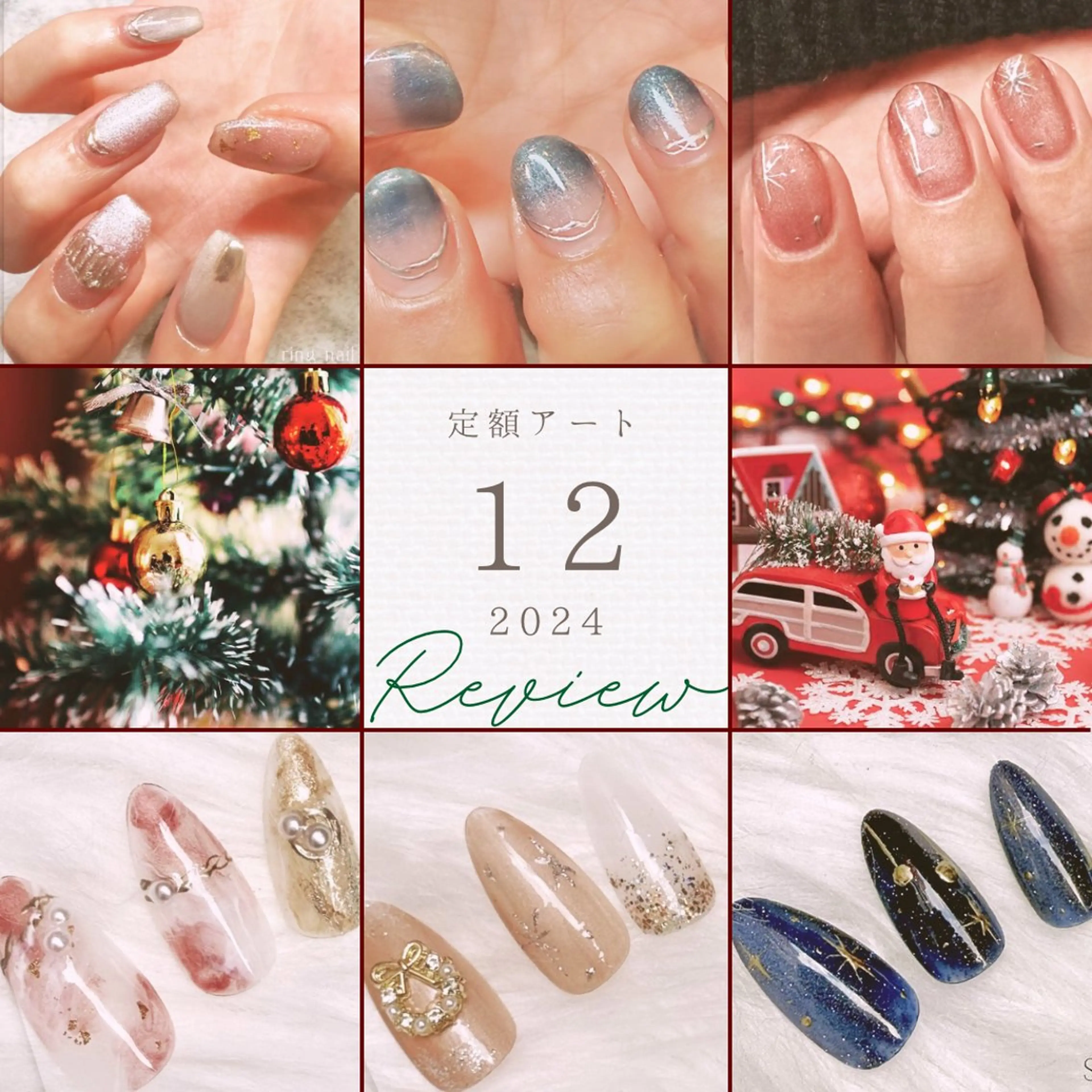 ネイル ジェルネイル マグネットネイル パラジェル 冬ネイル クリスマス Seemly 千田町店所属・フラワーパラジェル 🌸シームリーエミのネイルデザイン