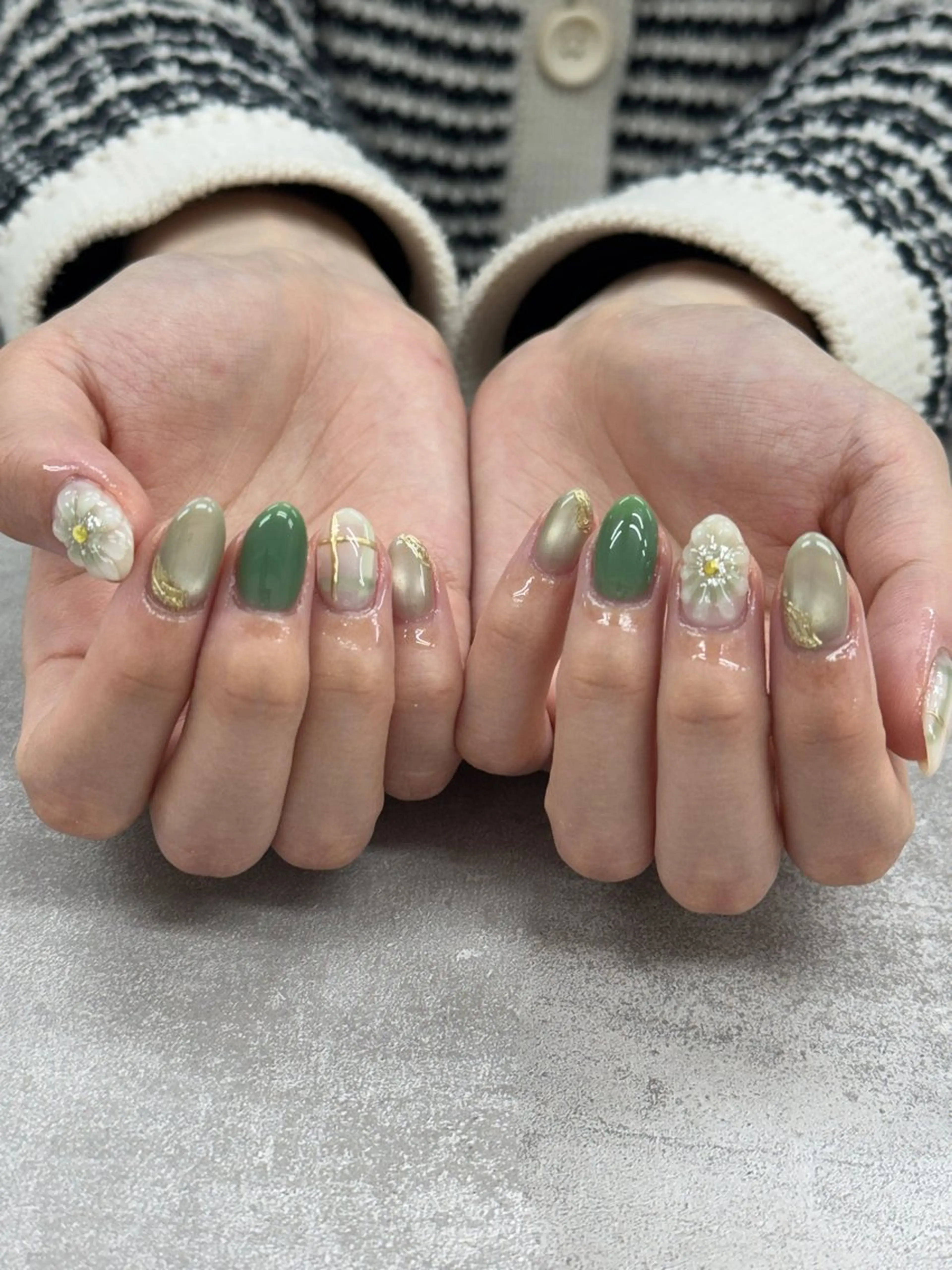 ネイル アートネイル オーロラネイル チークネイル 長さ出し フットネイル ハンドネイル ハンドケア Hazuki nailのネイルデザイン