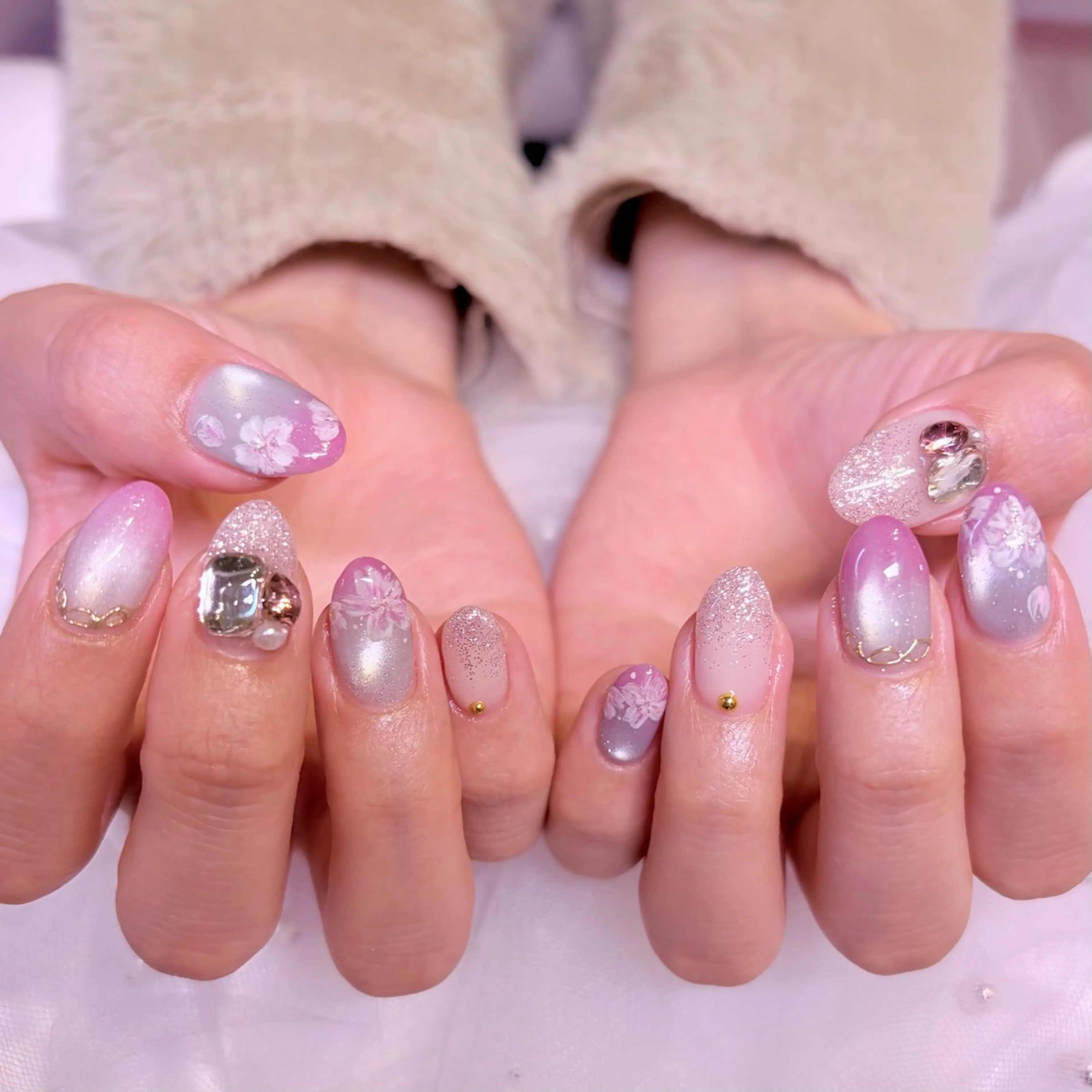 ネイル 春ネイル ハンドネイル nail salon e'mu💐のネイルデザイン