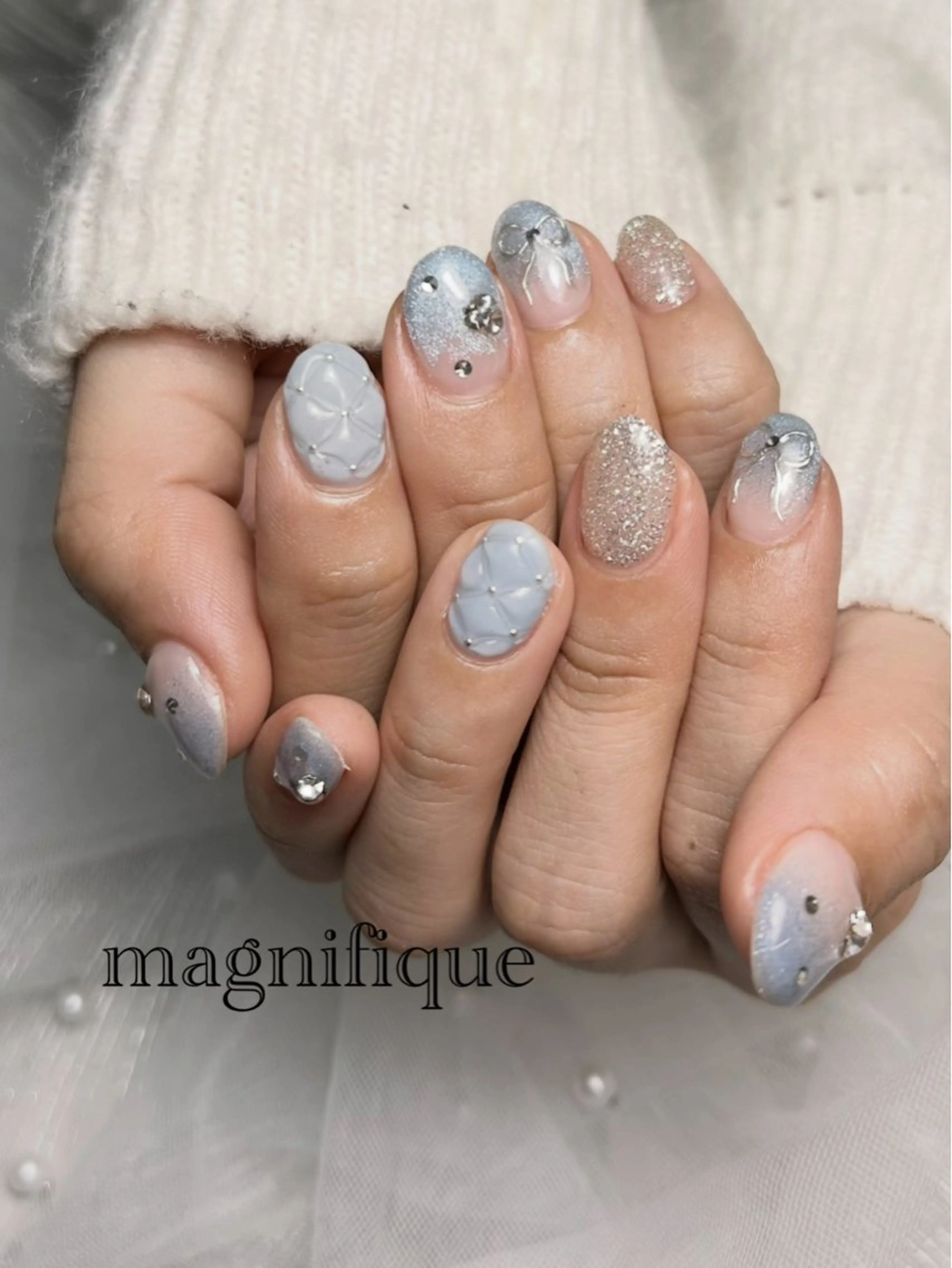 ネイル 冬ネイル プライベートサロン マニフィークのネイルデザイン