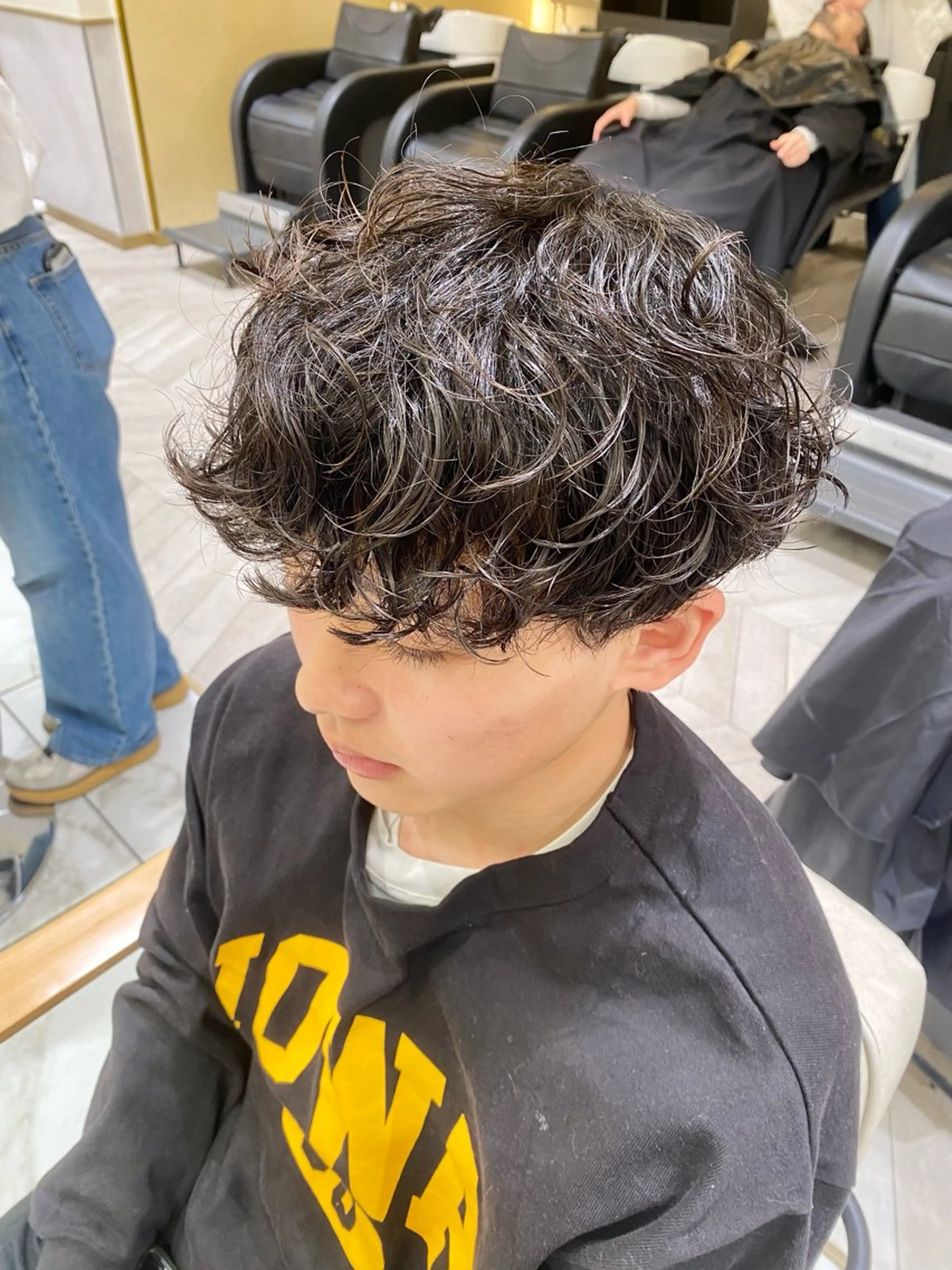 🐺メンズカット+シャドウパーマ🐺今話題のスタイル✨強すぎないナチュラルなカール◎の写真