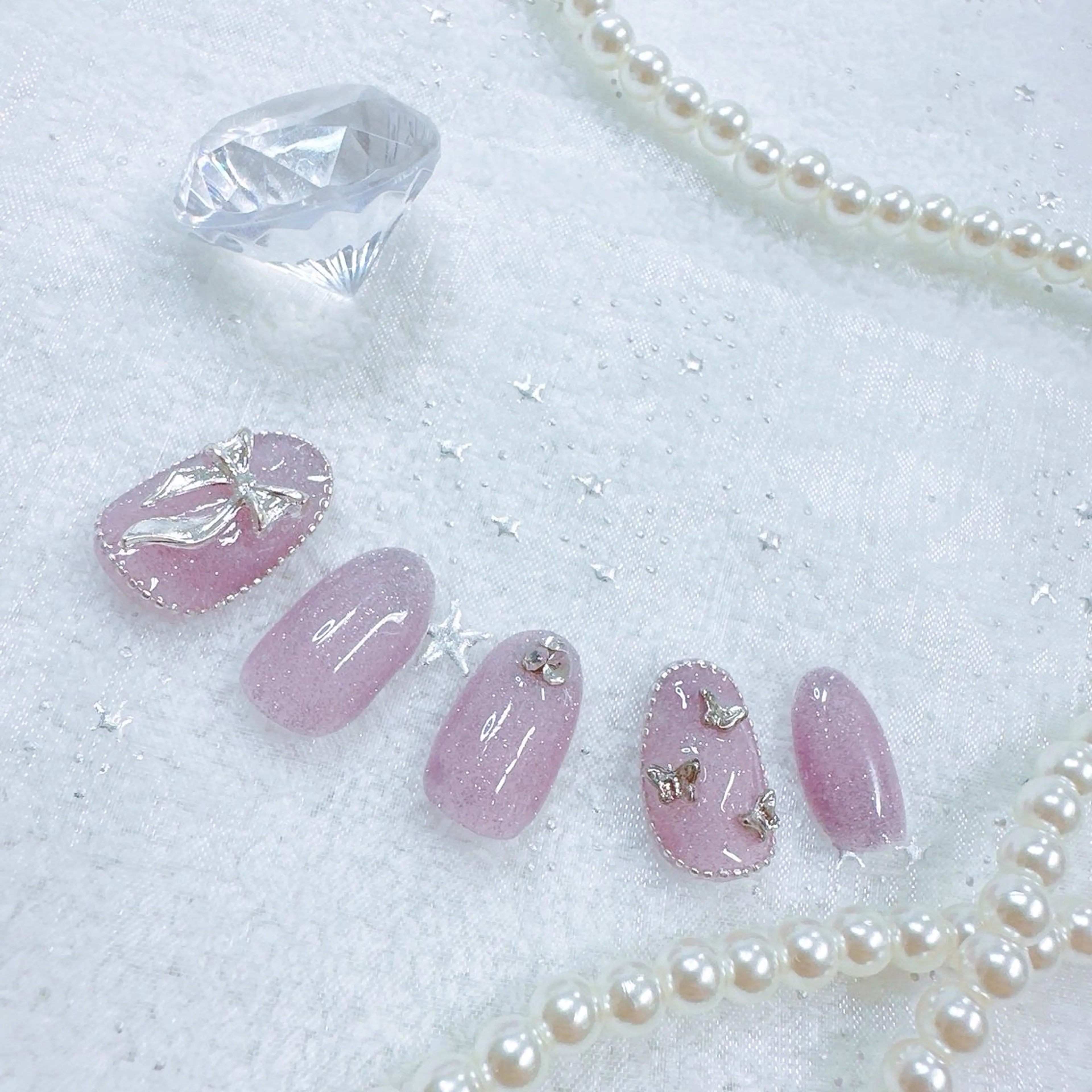 ネイル ハンドネイル ネイルPetit Ribbonのネイルデザイン