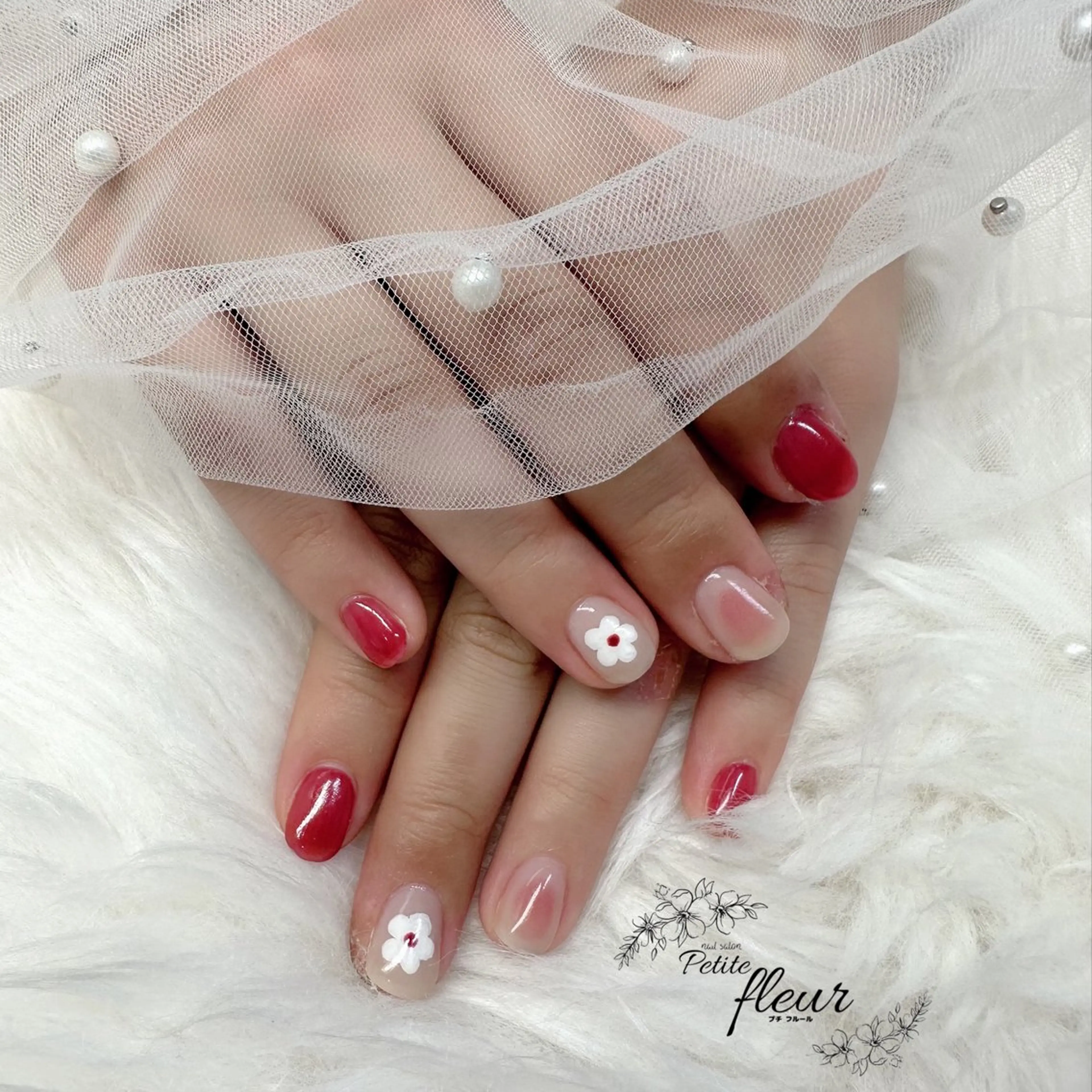 ネイル チークネイル 持ち込み ❁⃘*。Petite fleur❁⃘*りさのネイルデザイン