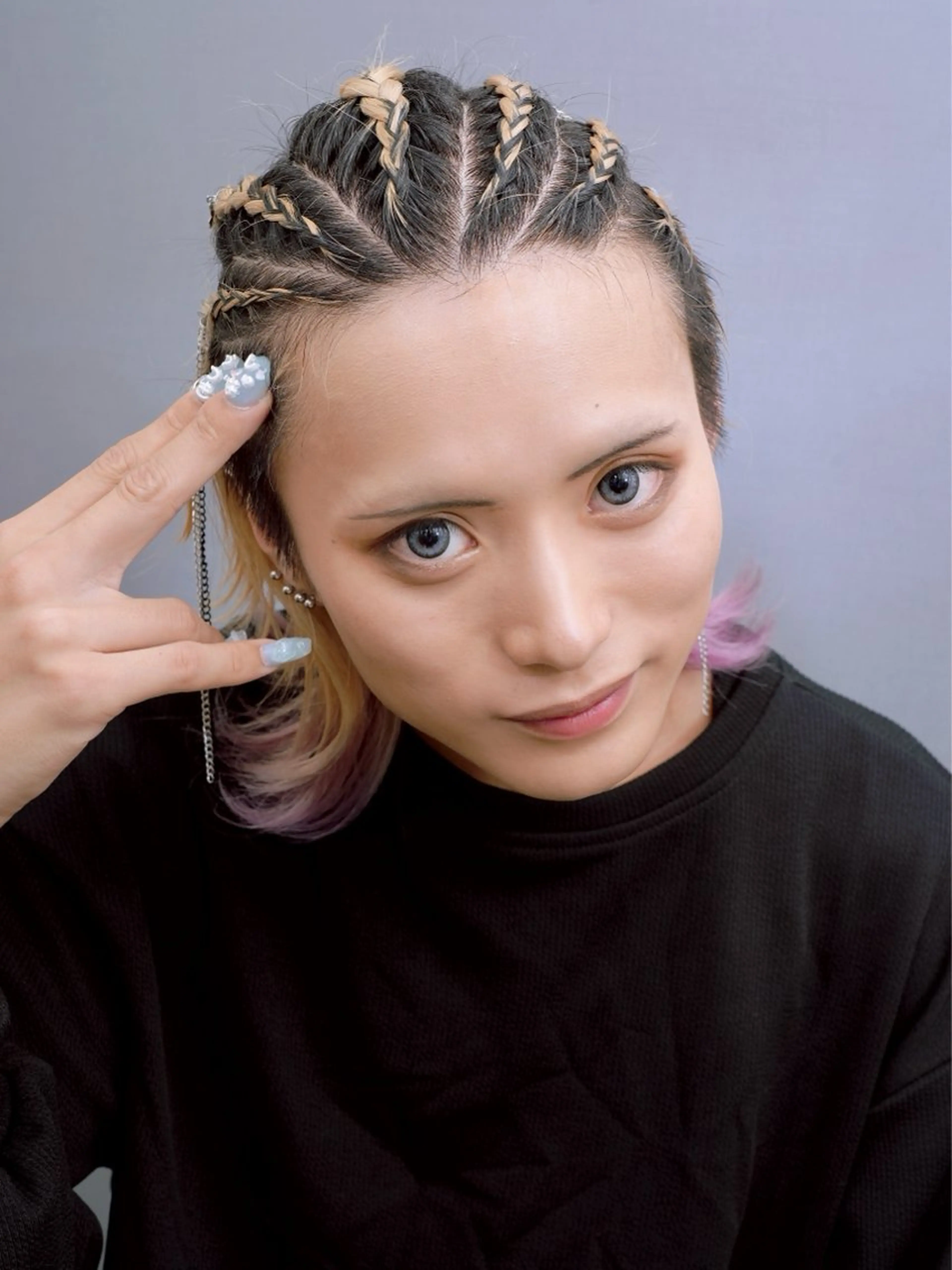 ミディアム ヘアアレンジ メンズ ヘアセット 推し活専用 【派手髪】飯野ゆかりのヘアスタイル