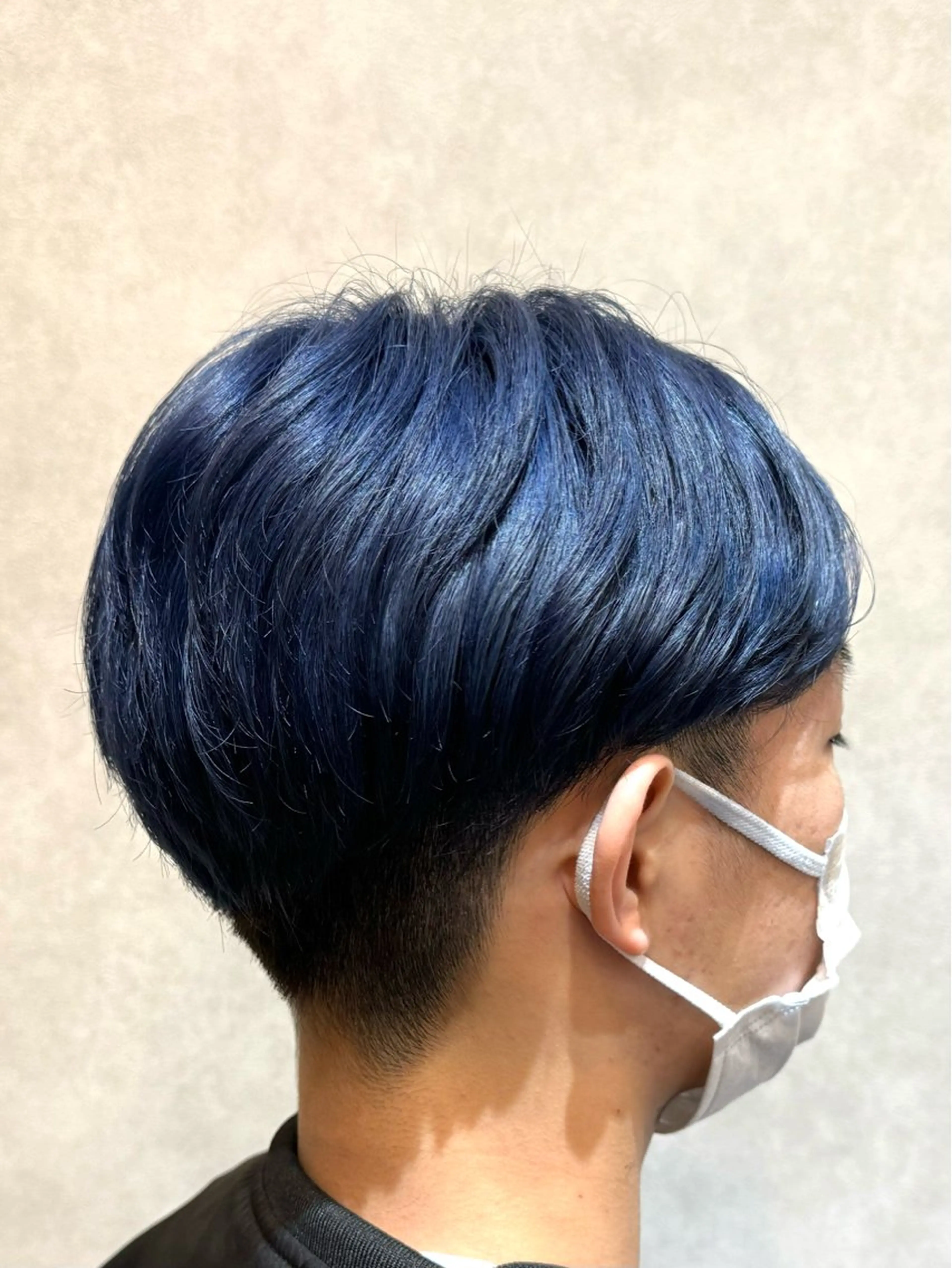 ショート カラー メンズ ダブルカラー ネイビーカラー ヘアカラー トリートメント 美容室Plaser(プラセル)所属・YUKA .のヘアスタイル