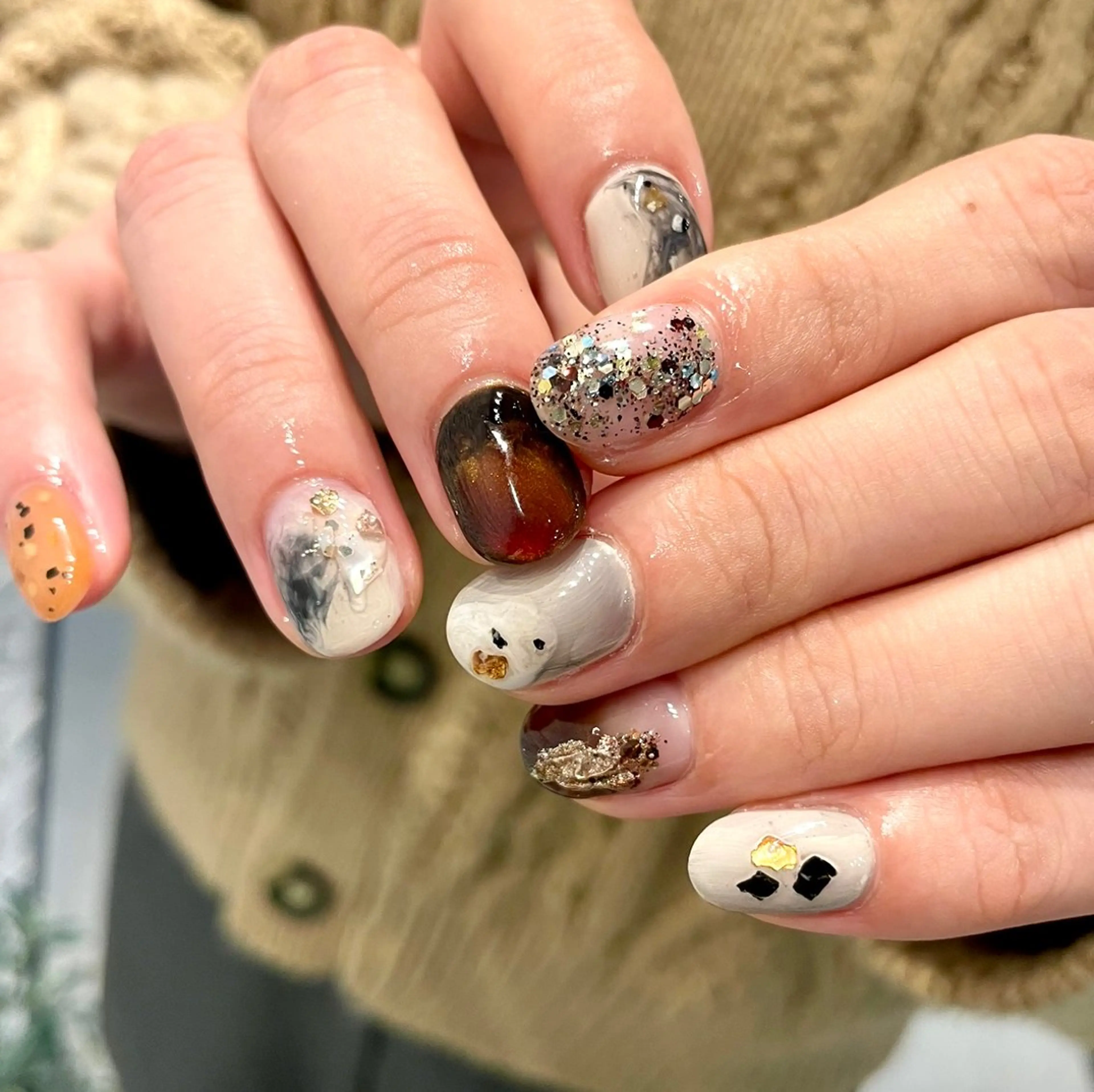 ショート ショートヘア m kaori𓃟のネイルデザイン