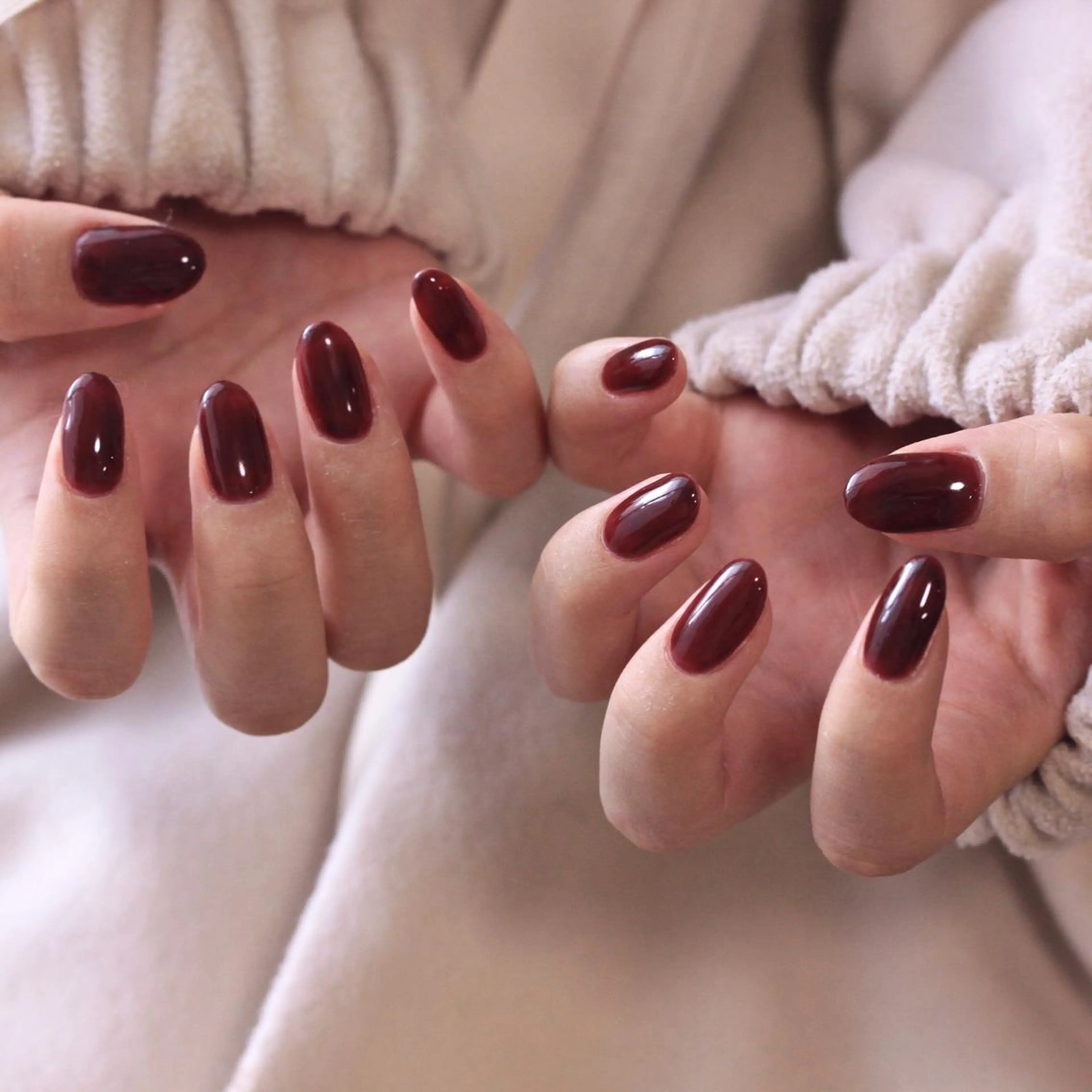 ネイル ボルドー ハンドネイル Elio所属・Elio 国泰寺のネイルデザイン
