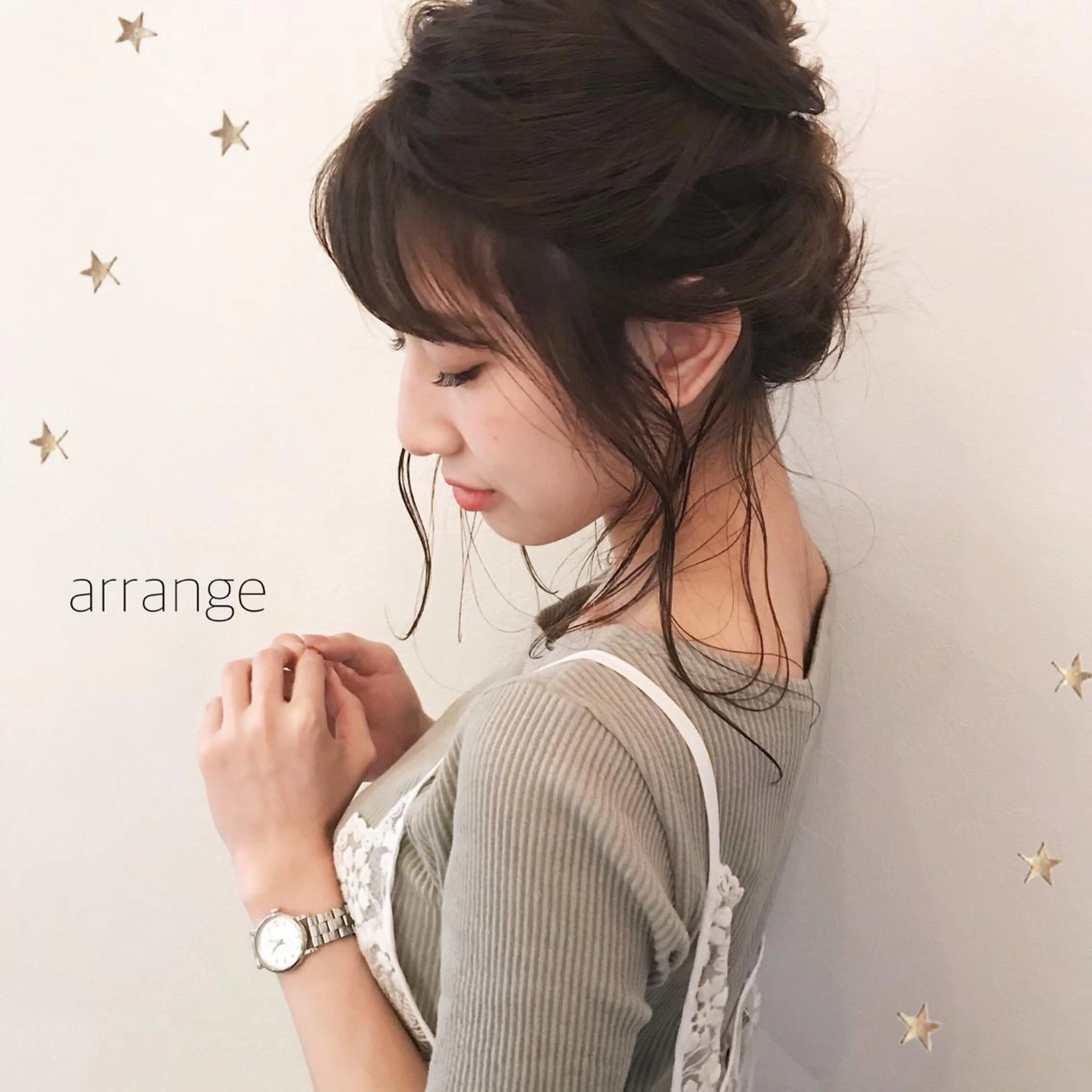 ミディアム ヘアアレンジ salon AKIRA所属・市川 千夏のヘアスタイル