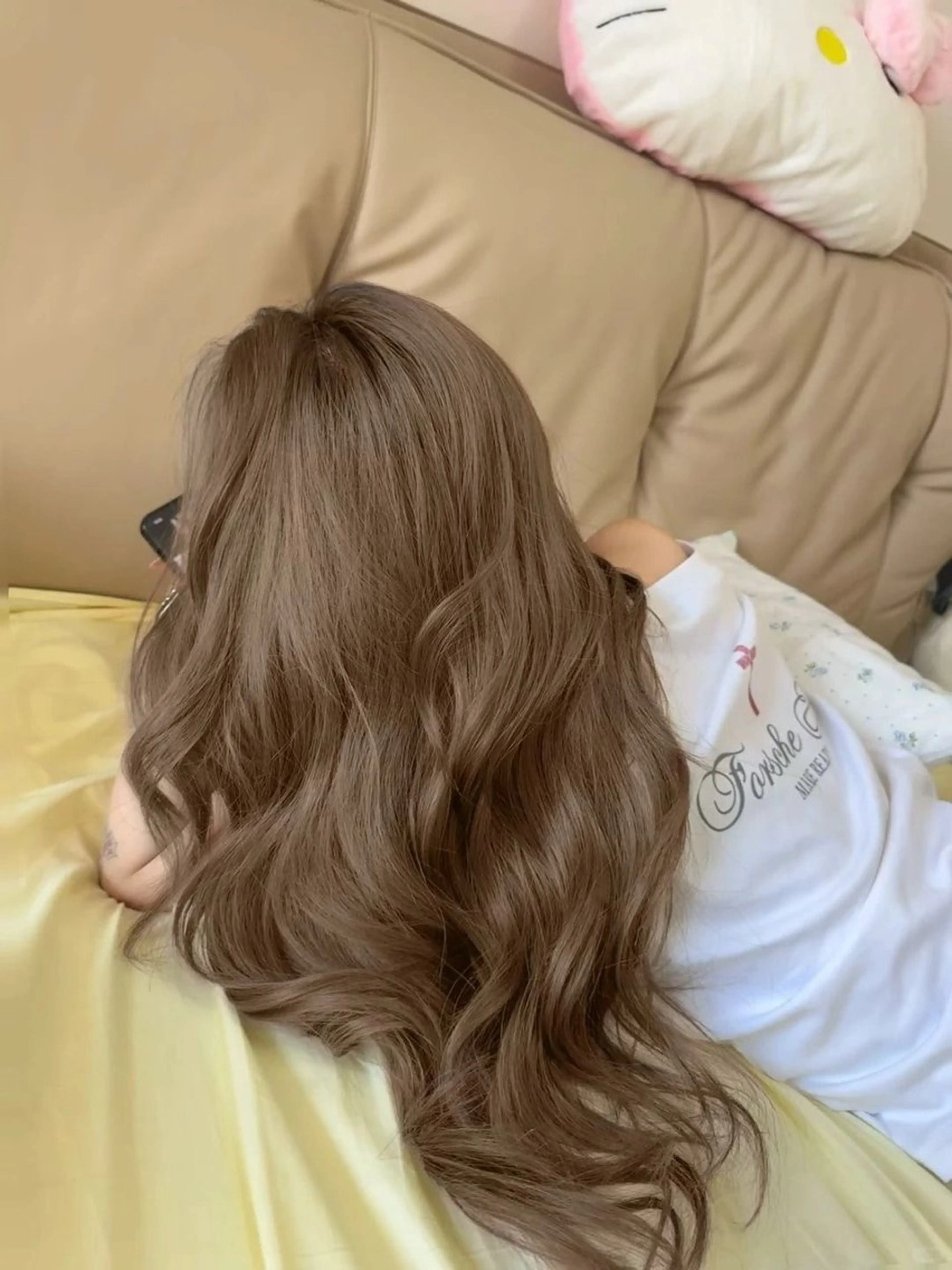 カラー 🥯縮毛/レイヤー/ ベージュヘア🥯のヘアスタイル