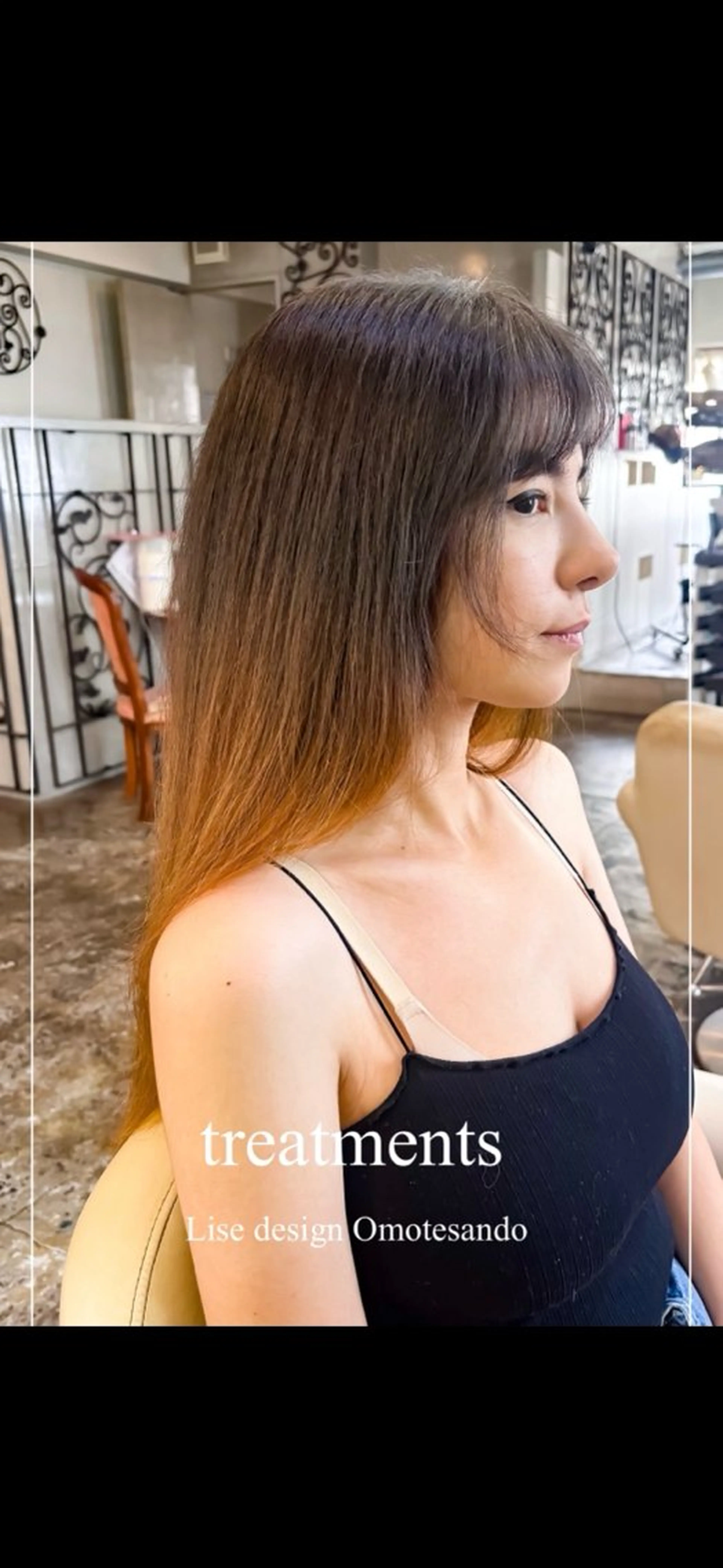 セミロング カラー パーマ メンズ 表参道Lise おおいしおりのヘアスタイル