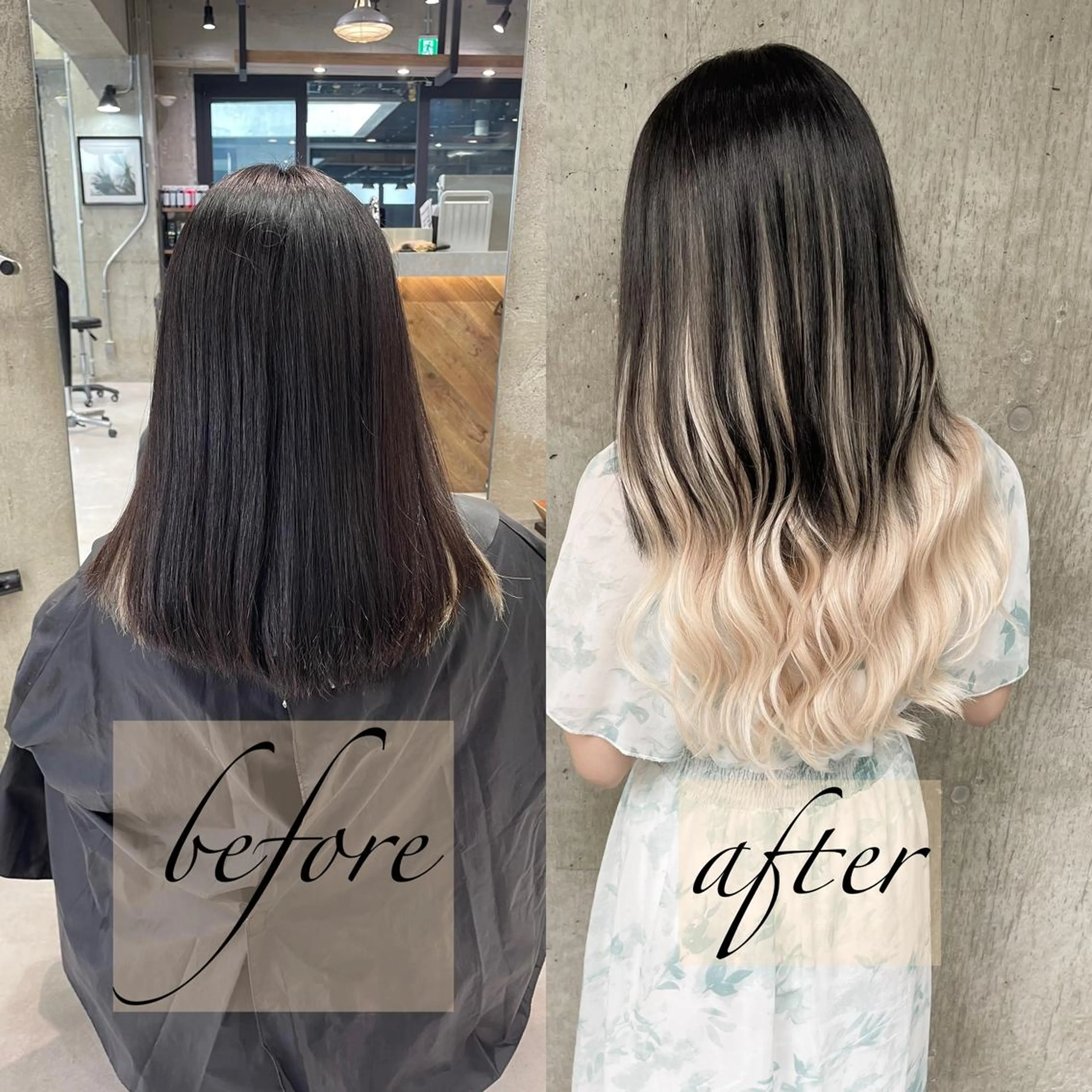 ロング カラー ヘアアレンジ エクステ TATSUYA アートディレクターのヘアスタイル