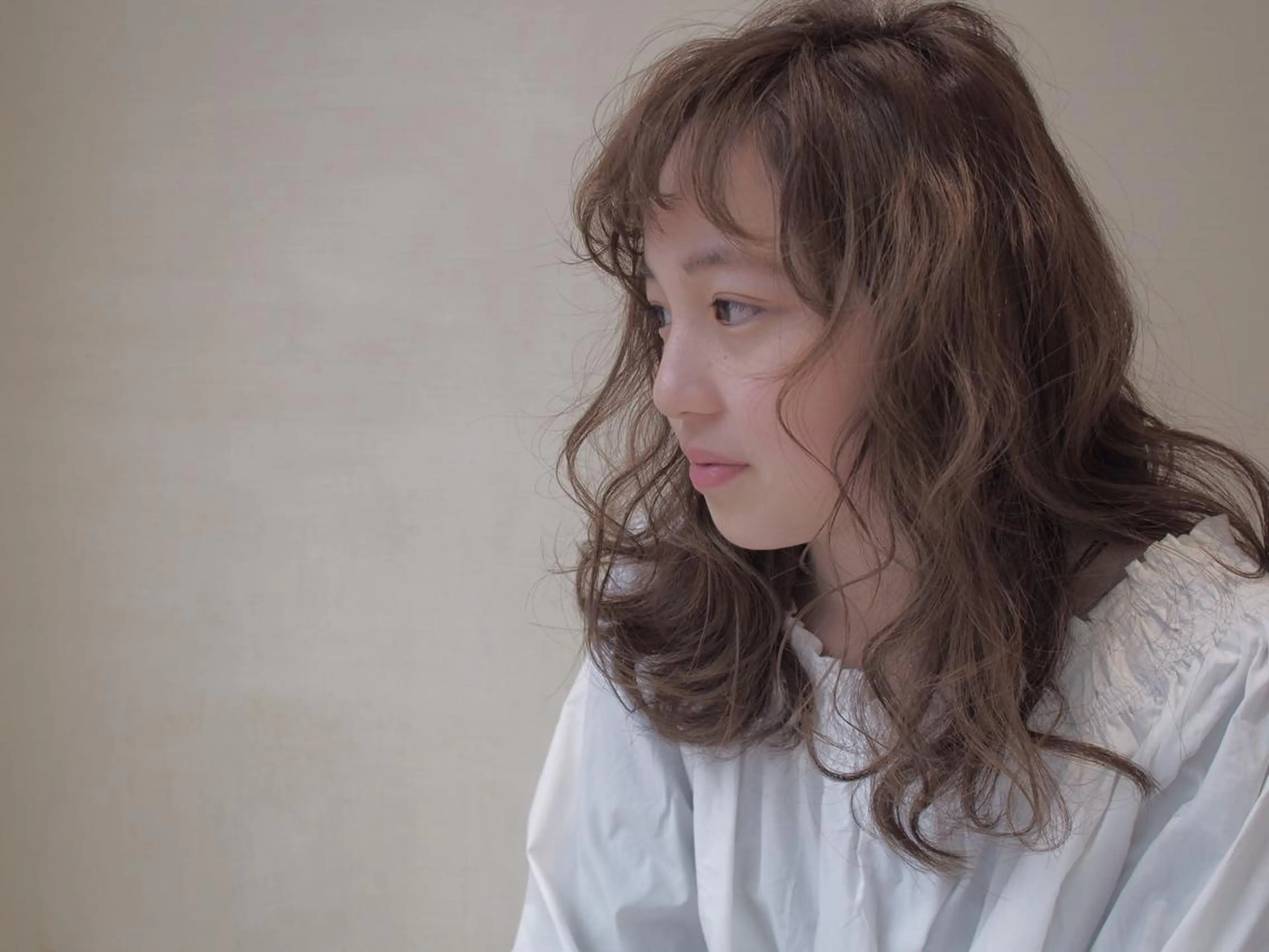 セミロング カラー パーマ 似合わせカット🌿 前川のヘアスタイル