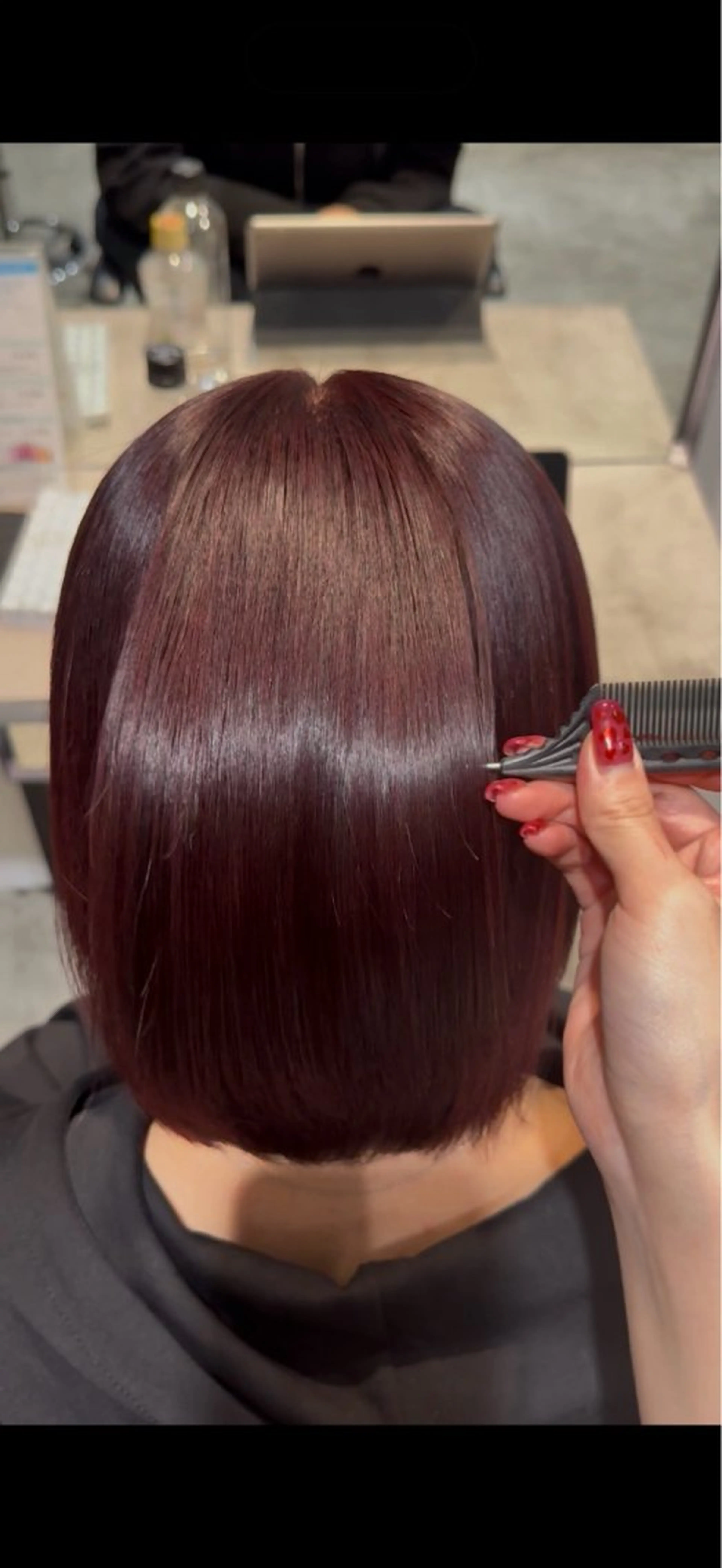 ミディアム カラー レイヤーカット トリートメント あんな🦋レイヤー カット/透明感カラーのヘアスタイル