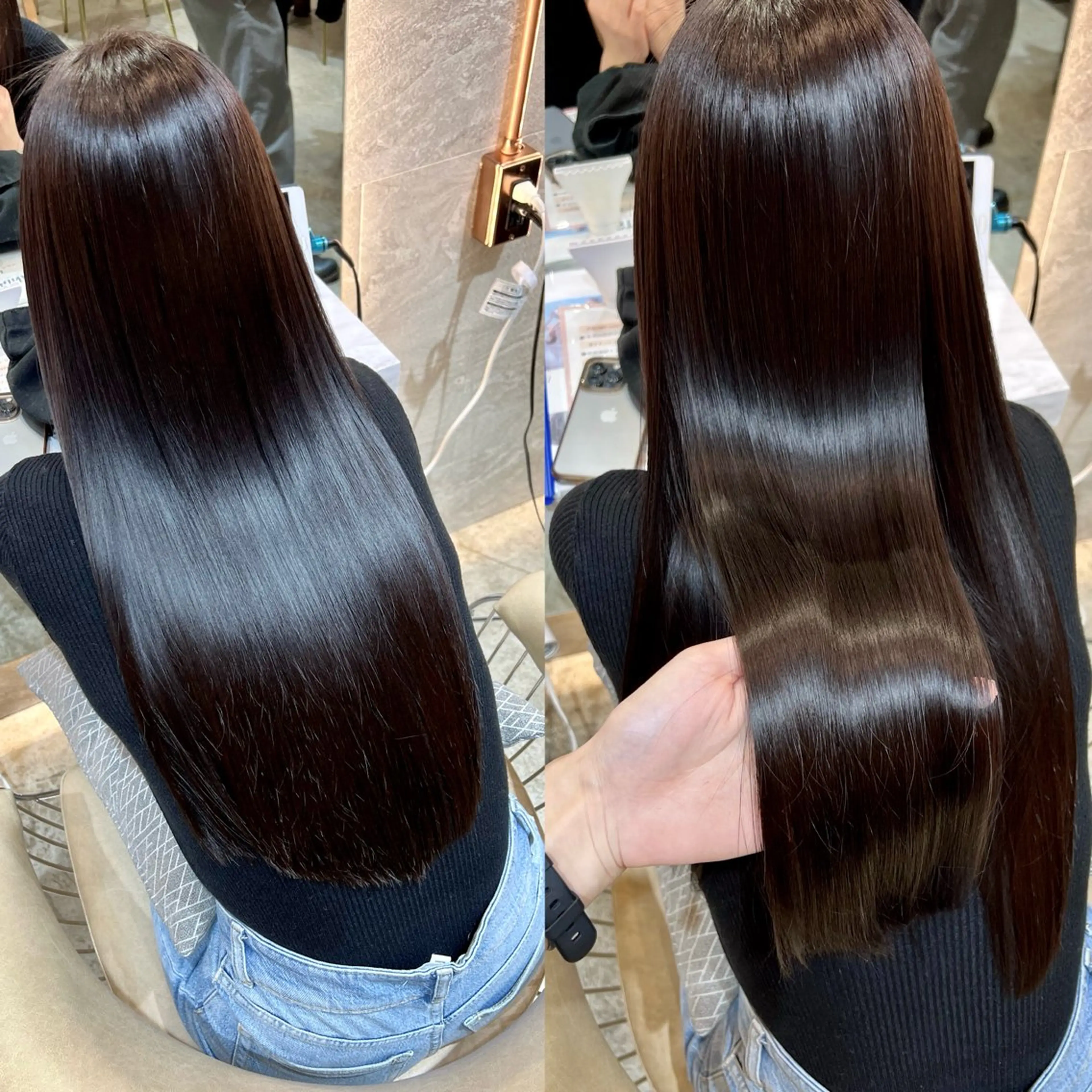 ロング カラー カット ヘアカラー トリートメント 韓国ヘア♡おくれ毛♡ ボブ♡sayakaのヘアスタイル