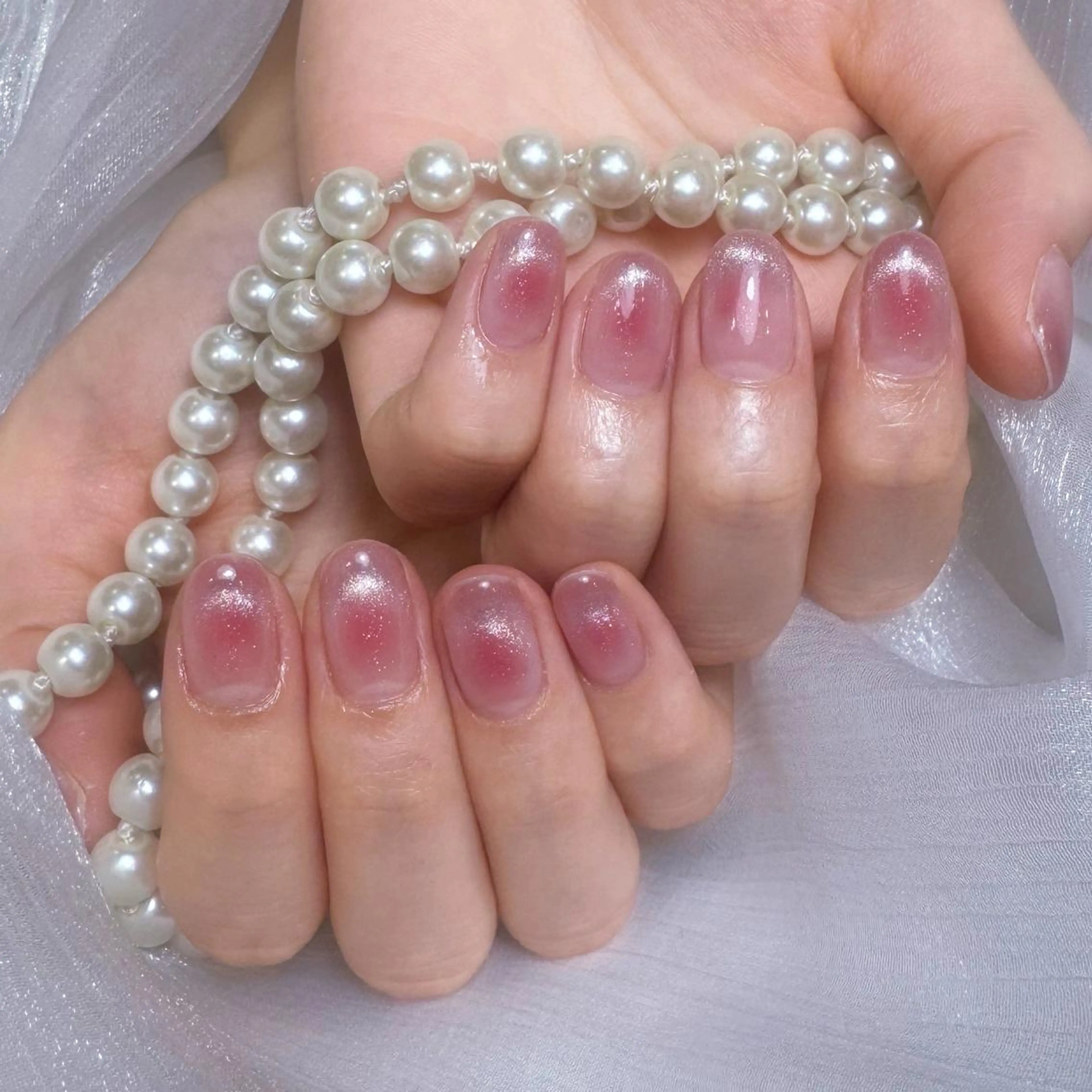 ネイル アートネイル オーロラネイル ガーリー キラキラネイル 韓国ネイル diamond ♥のネイルデザイン