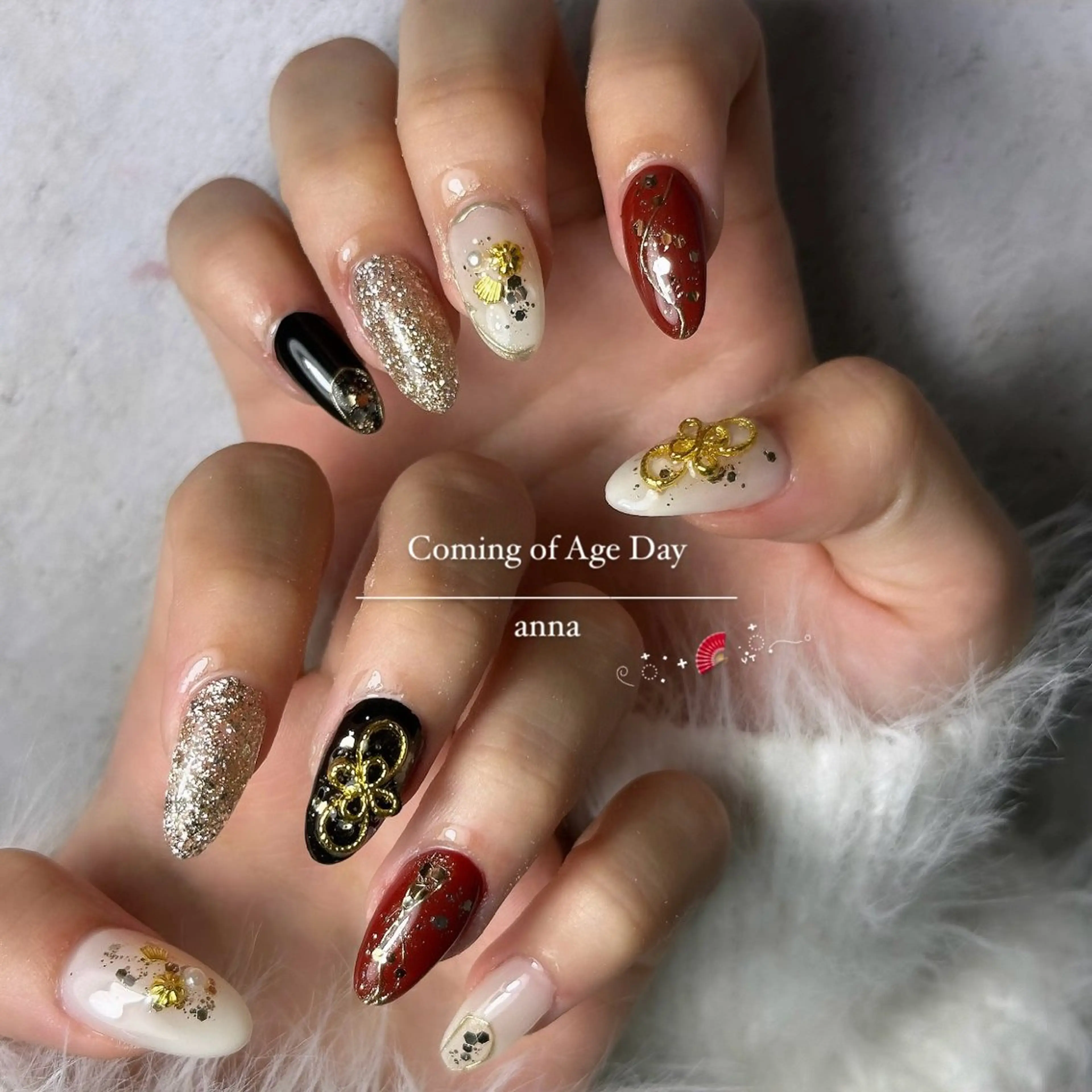 ネイル ハンドネイル GRANDE OSU Anna 🧸💛のネイルデザイン