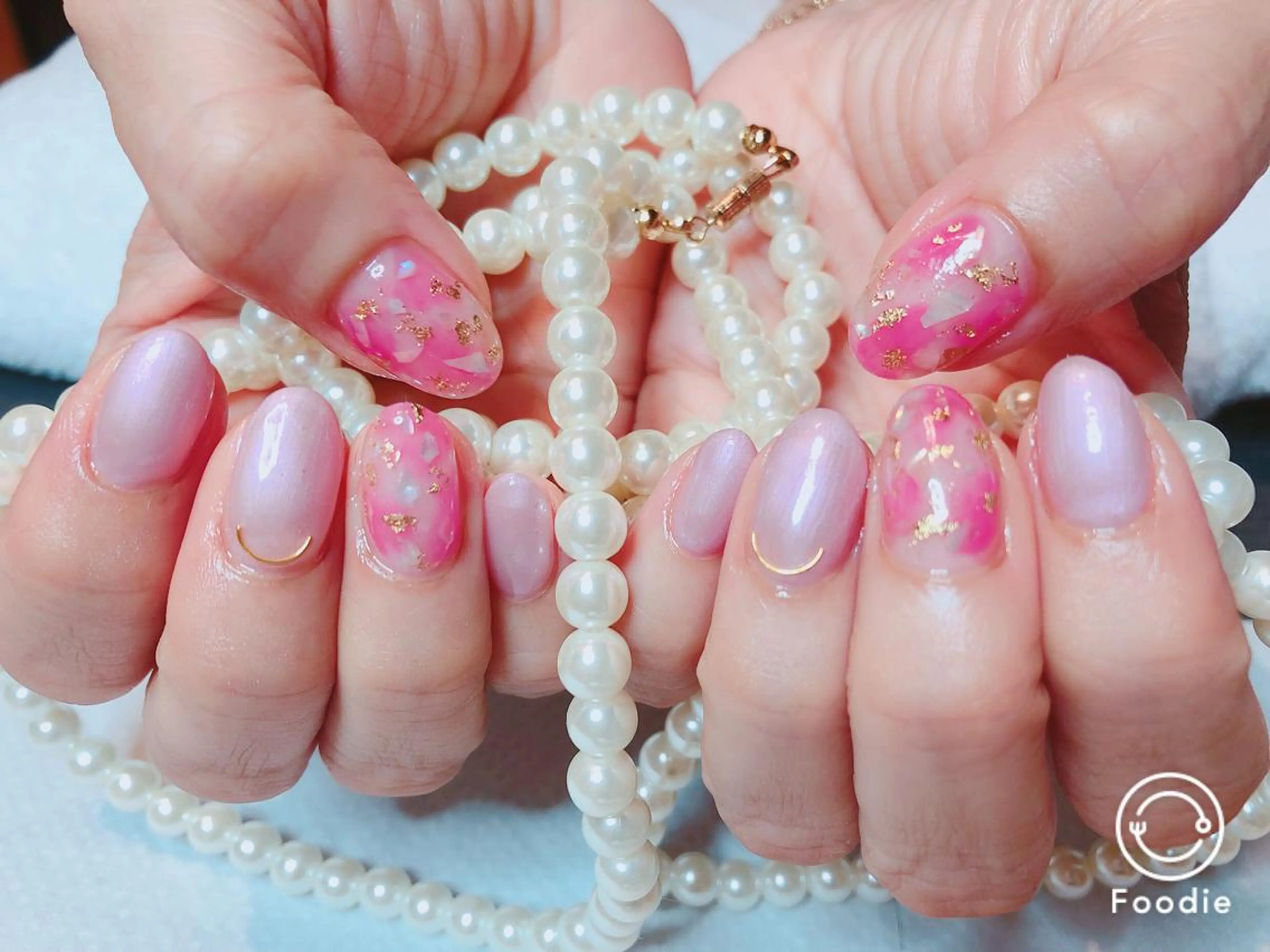 ミディアム ネイル 長さ出し専門 nynaのネイルデザイン