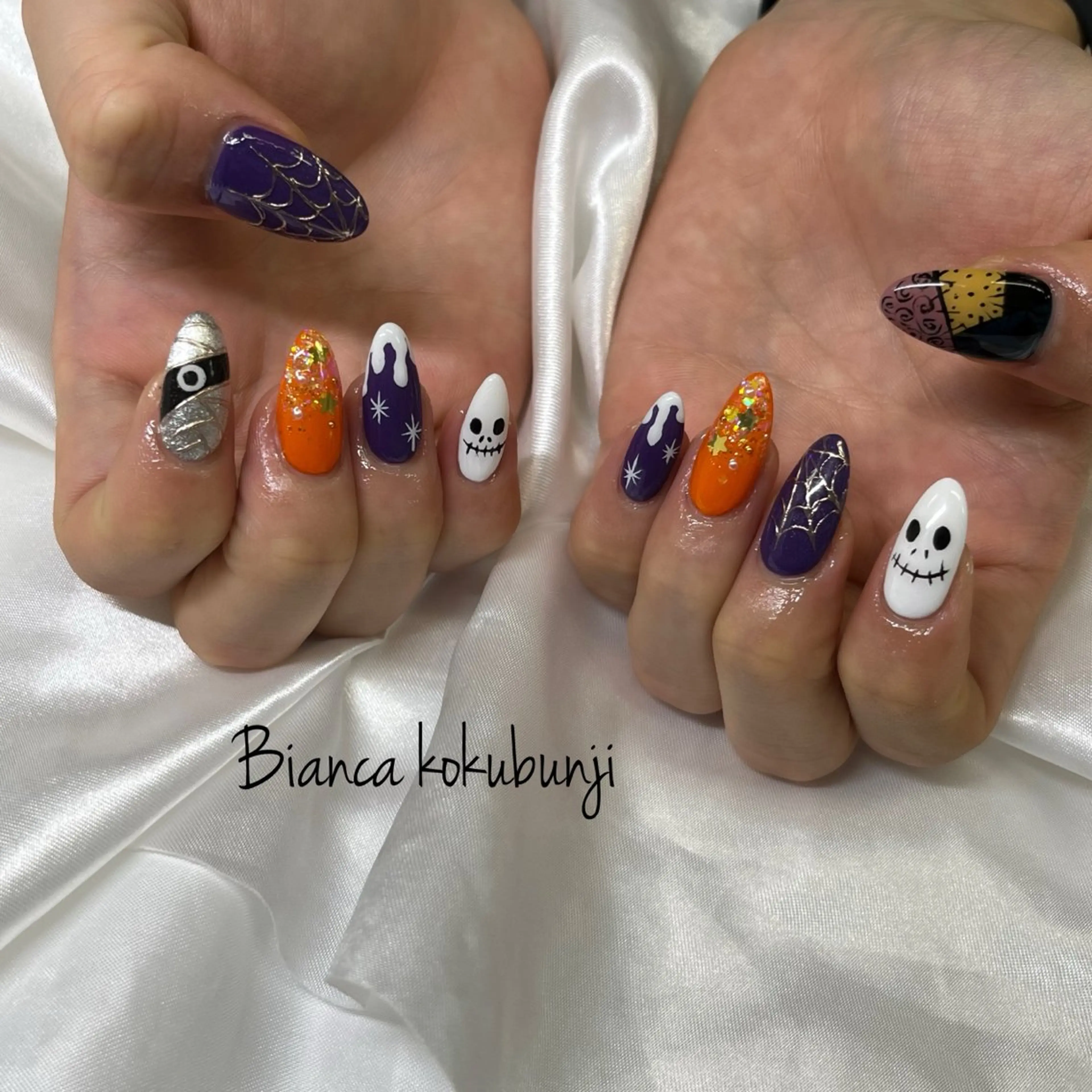 ネイル ハロウィン ハンドネイル Bianca☁国分寺 🤍店長/黒木愛美のネイルデザイン