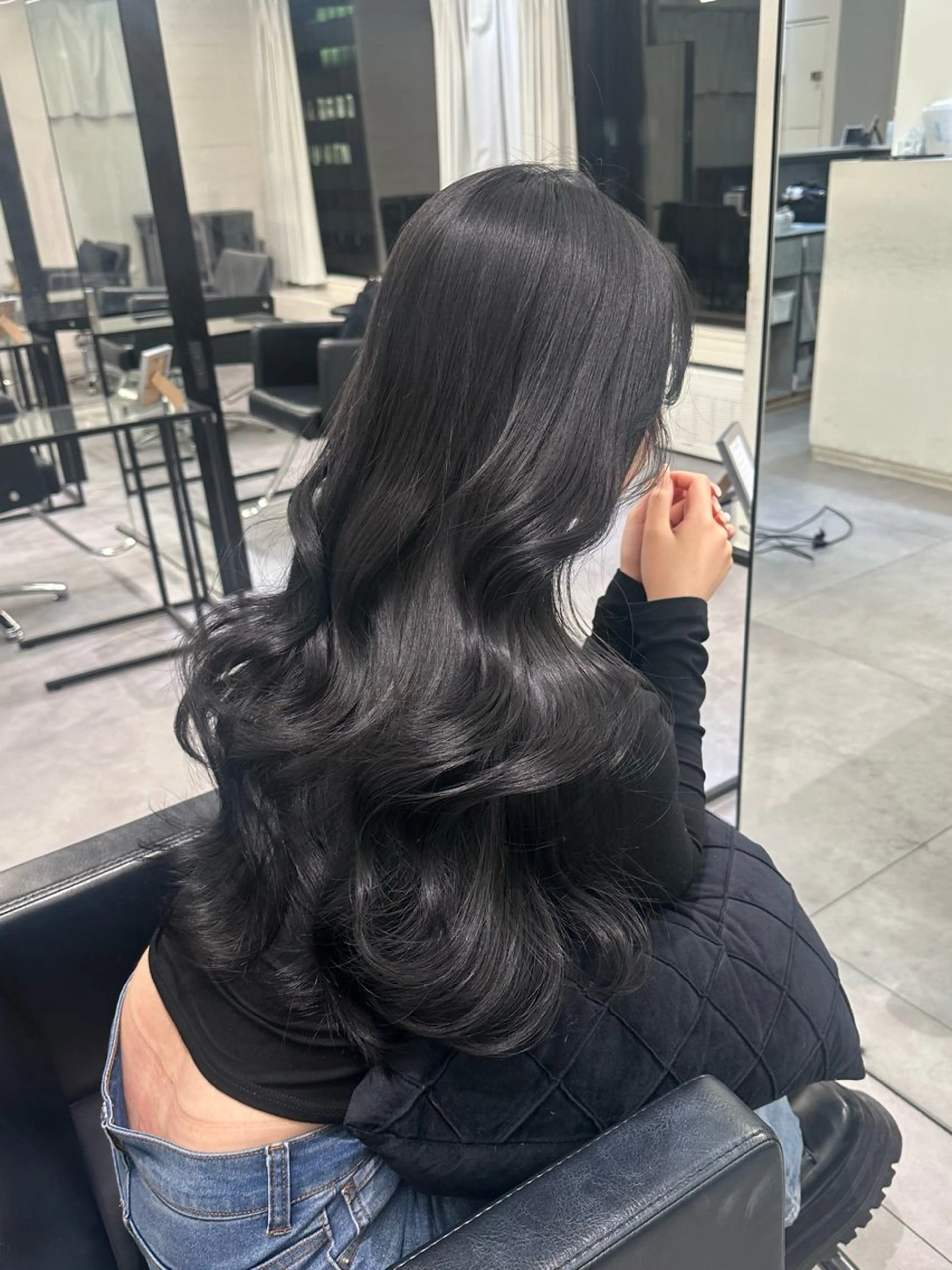 ロング 縮毛矯正 盛れるヘア♡ 韓国Styleのヘアスタイル