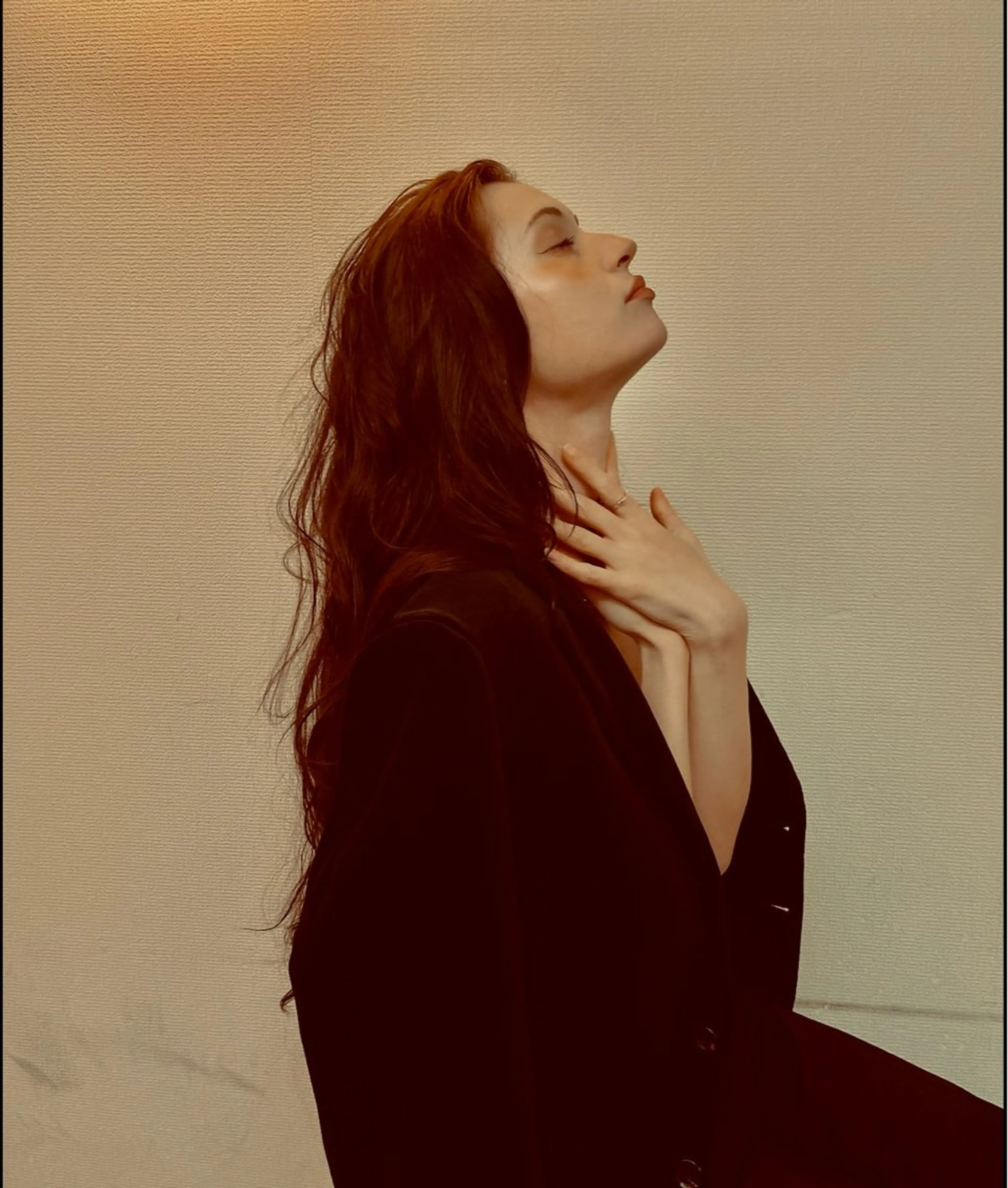 セミロング カラー パーマ ヘアアレンジ 透明感カラー 顔周りカット 韓国風ヘア レイヤーカット 似合わせカット カット ヘアカラー トリートメント ヘッドスパ ヘアセット ®️レイヤー/透明感 カラー/星野六三四のヘアスタイル