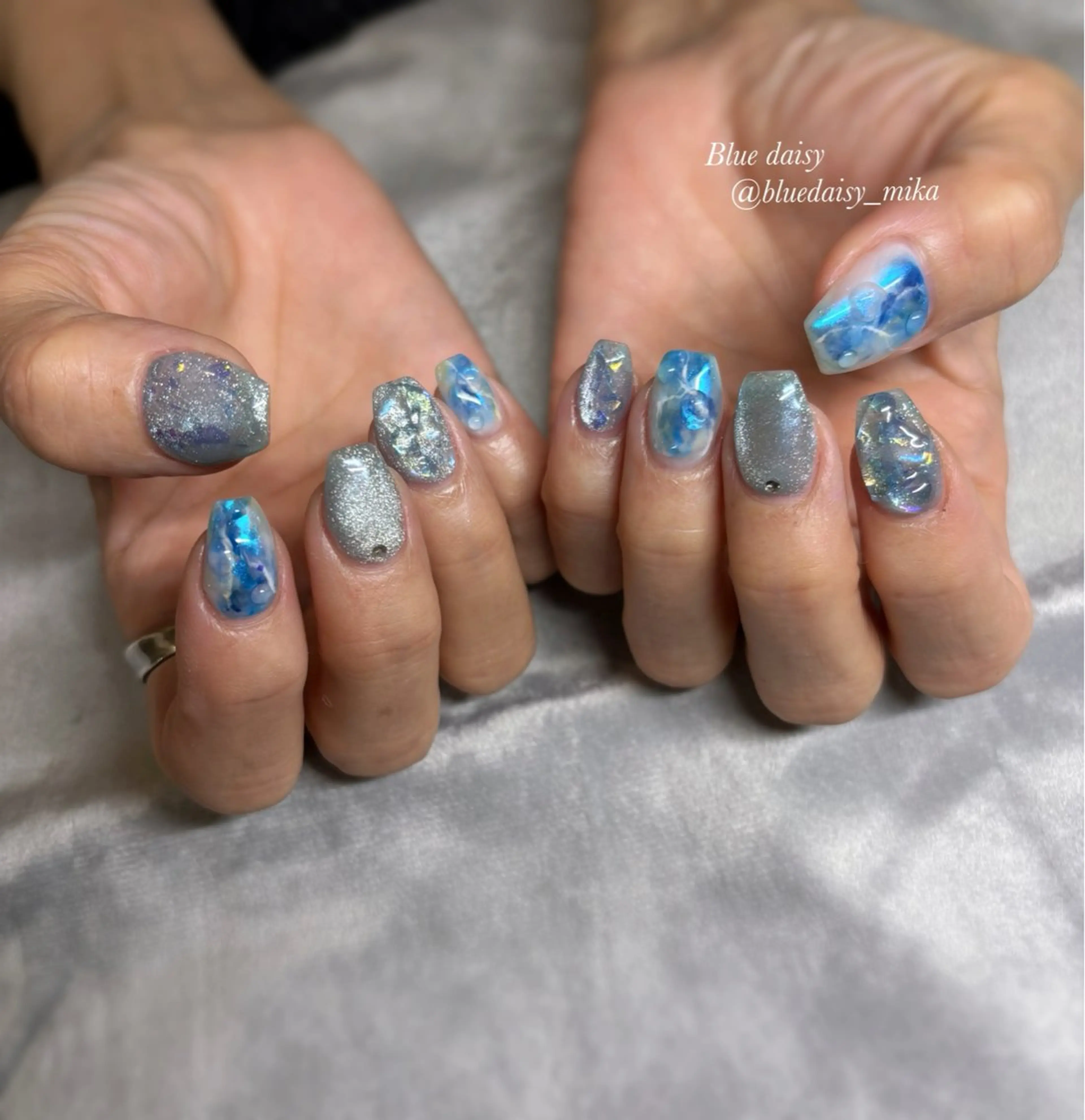 ネイル アートネイル クリアネイル マグネットネイル ストーンネイル ハンドネイル Blue　daisy　栄本店 【ブルーデイジー】所属・Blue daisy 栄本店のネイルデザイン