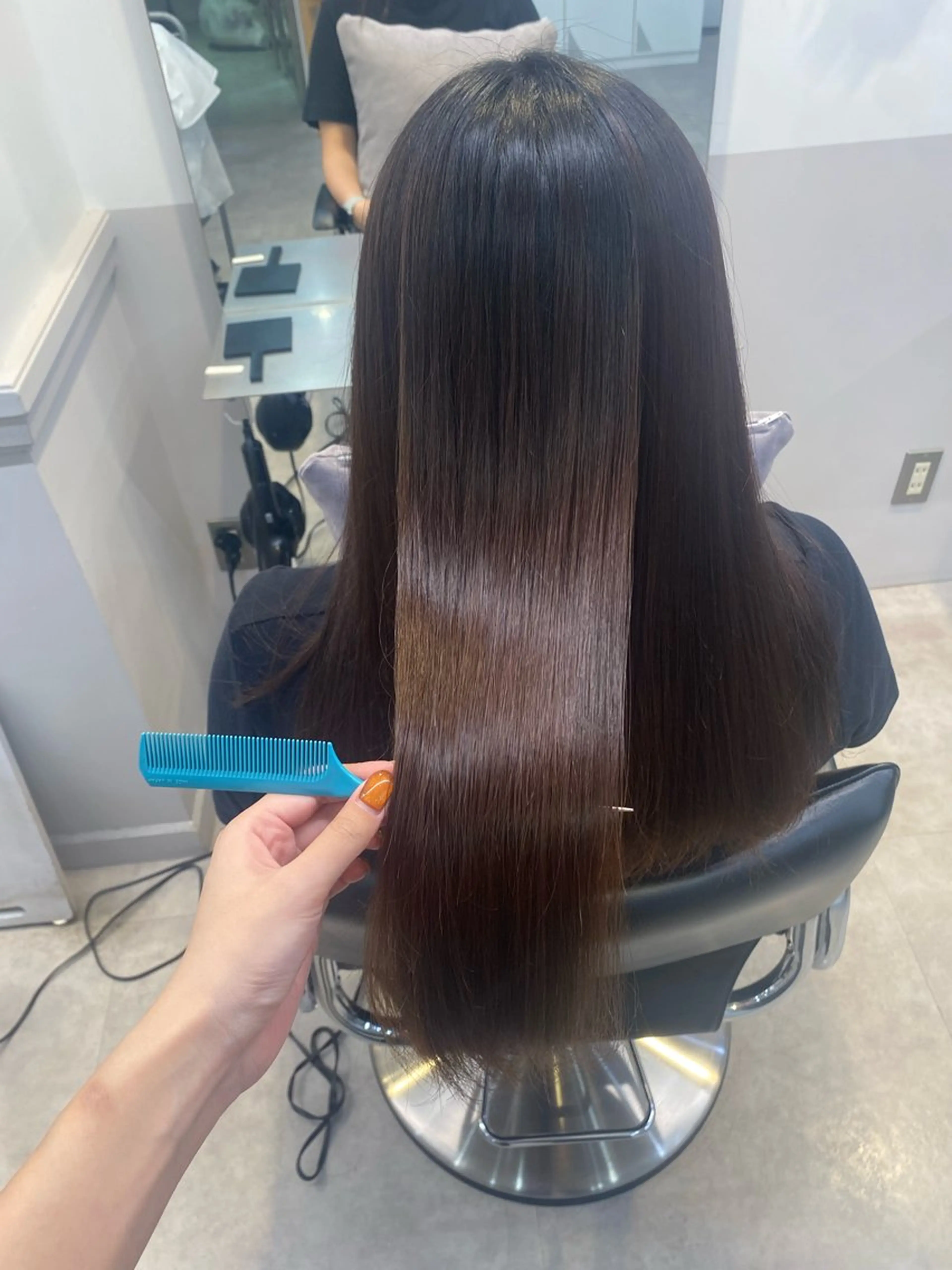 ロング 縮毛矯正 💋sara/レイヤ ーカット【東日本橋】のヘアスタイル